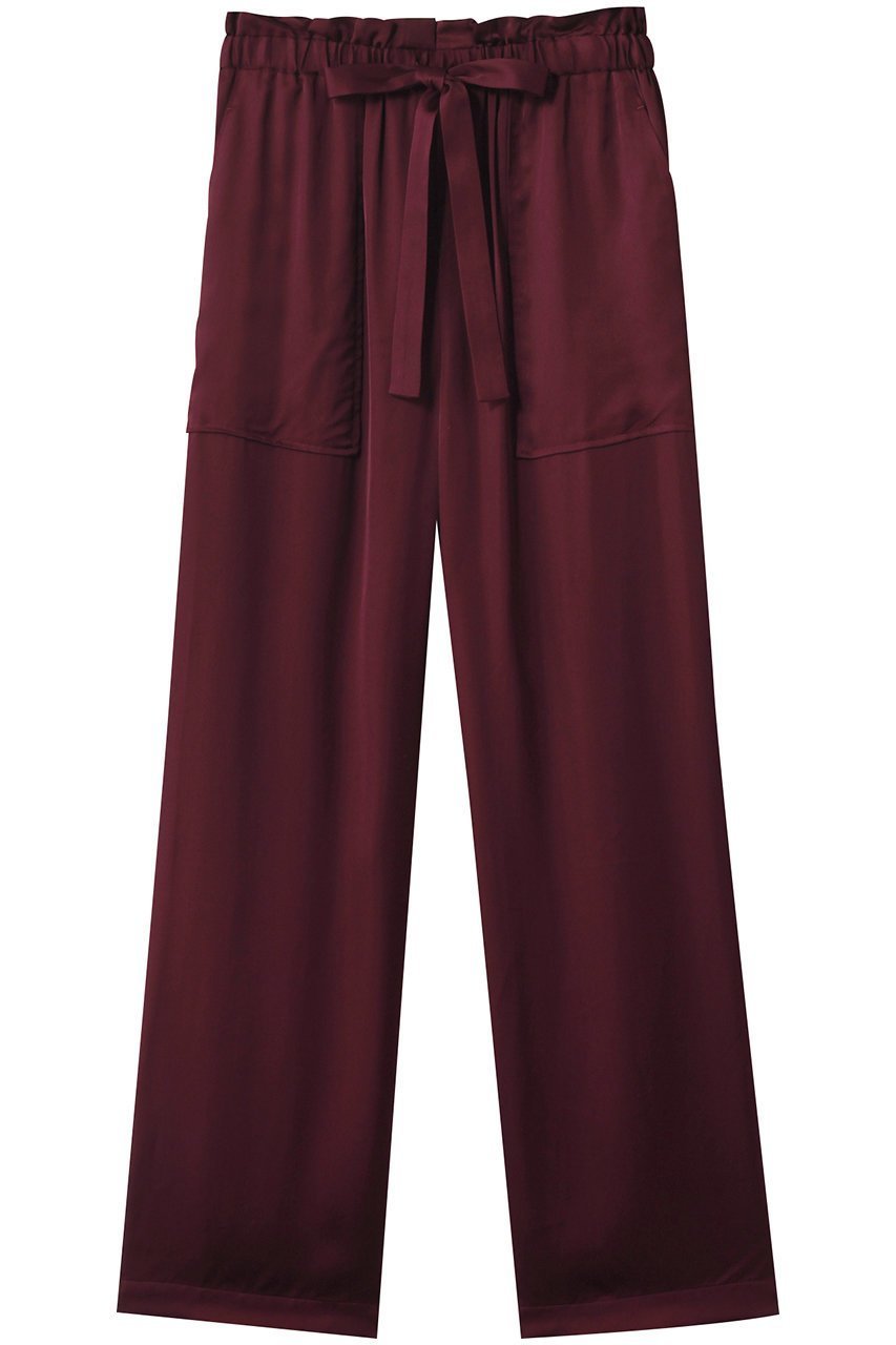 【デパリエ/DEPAREILLE】のヴィスコースサテンギャザーパンツ インテリア・キッズ・メンズ・レディースファッション・服の通販 founy(ファニー) ファッション Fashion レディースファッション Fashion for Women パンツ Pants & Trousers おすすめ Recommended / Our Picks とろみ Fluid, Flowy Fabric カットソー Cut and Sewn Top ギャザー Gathered, Ruffled サテン Satin, Glossy Fabric フリル Frill, Ruffle リボン Ribbon, Bow 再入荷 Restock / Back in Stock A/W・秋冬 Autumn/Winter ボルドー|ID: prp329100004633605 ipo3291000000035416508