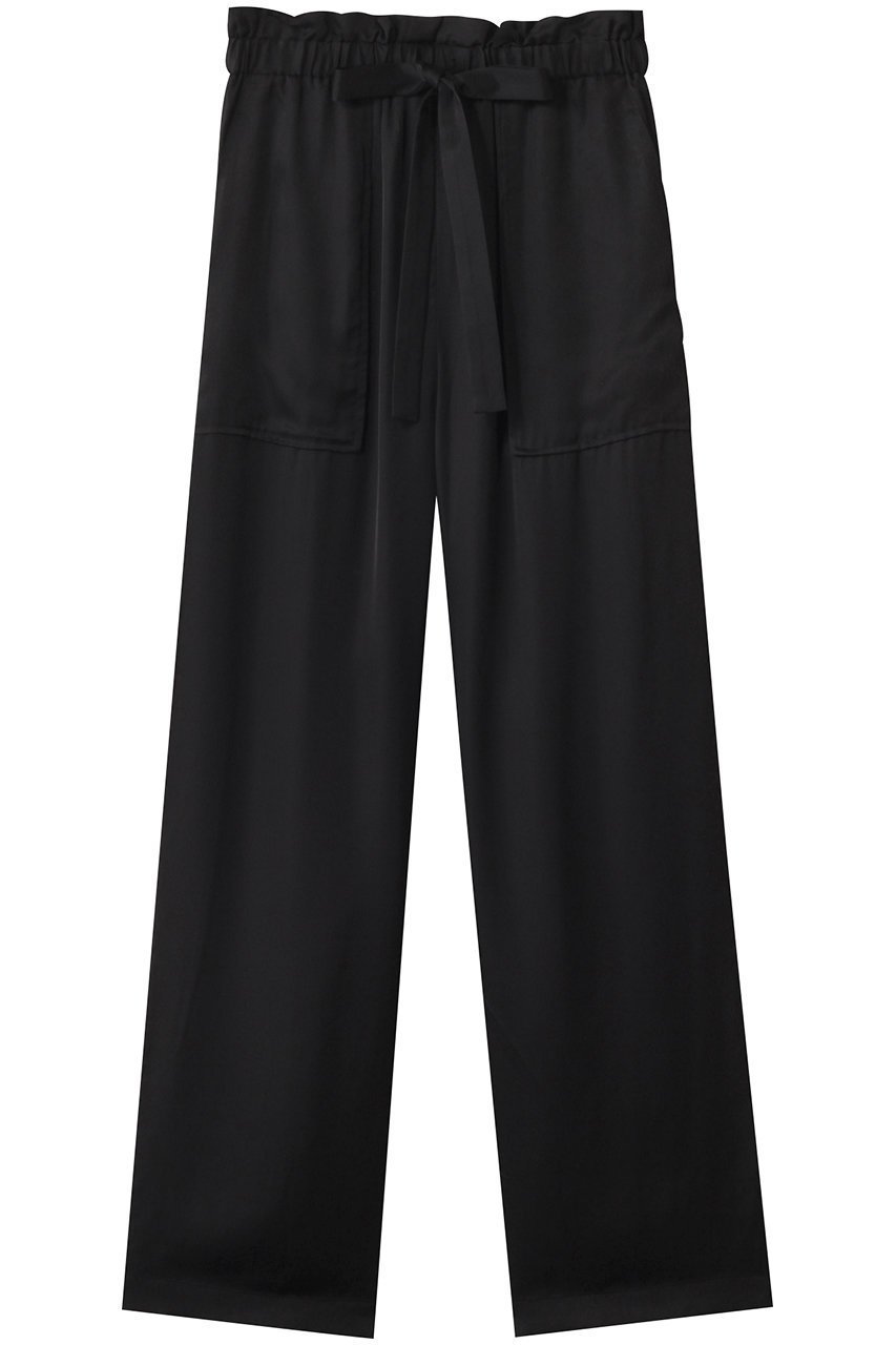 【デパリエ/DEPAREILLE】のヴィスコースサテンギャザーパンツ インテリア・キッズ・メンズ・レディースファッション・服の通販 founy(ファニー) ファッション Fashion レディースファッション Fashion for Women パンツ Pants & Trousers おすすめ Recommended / Our Picks とろみ Fluid, Flowy Fabric カットソー Cut and Sewn Top ギャザー Gathered, Ruffled サテン Satin, Glossy Fabric フリル Frill, Ruffle リボン Ribbon, Bow 再入荷 Restock / Back in Stock A/W・秋冬 Autumn/Winter ブラック|ID: prp329100004633605 ipo3291000000035416509