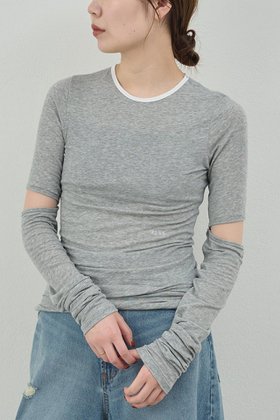 【ガリャルダガランテ/GALLARDAGALANTE】 【PEAS】リンガーベロアロンT人気、トレンドファッション・服の通販 founy(ファニー) ファッション Fashion レディースファッション Fashion for Women トップス・カットソー Cut & Sew Tops シャツ・ブラウス・オフィスカジュアル Elegant Blouses & Button-Ups ロングTシャツ・Tシャツ Longline T-Shirts & Tees カットソー・ベーシックTシャツ Cut-and-Sewn Tops / Stretch Tees & Basics ベロアトップス Velour Tops / Velvet-Look Items 2025年 2025 2025-2026秋冬・A/W Autumn/Winter 2025–26 AW25–26 ウォーム Warm Fabric コンシャス Conscious, Bodycon スリーブ Sleeve, Long Sleeve / Short Sleeve デニム Denim, Jeans Material フィット Fit, Slim Fit ロング Long, Long-Length A/W・秋冬 Autumn/Winter |ID:prp329100004634655