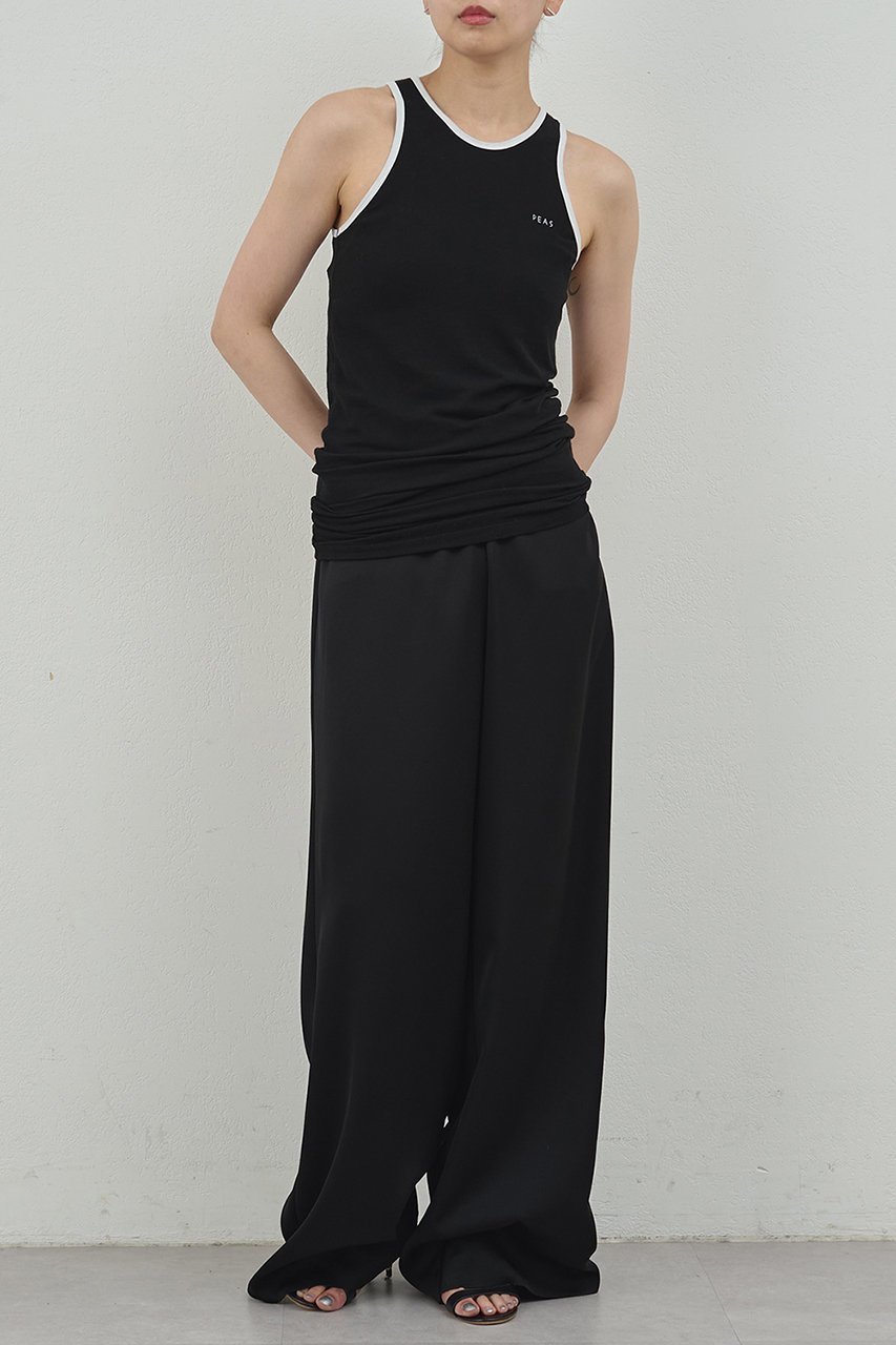 【ガリャルダガランテ/GALLARDAGALANTE】の【PEAS】リンガーベアタンク 人気、トレンドファッション・服の通販 founy(ファニー) 　ファッション　Fashion　レディースファッション　Fashion for Women　トップス・カットソー　Cut & Sew Tops　キャミソール&ノースリーブ　Camisoles & Sleeveless Tops　シャツ・ブラウス・オフィスカジュアル　Elegant Blouses & Button-Ups　ロングTシャツ・Tシャツ　Longline T-Shirts & Tees　カットソー・ベーシックTシャツ　Cut-and-Sewn Tops / Stretch Tees & Basics　2025年　2025　2025-2026秋冬・A/W　Autumn/Winter 2025–26 AW25–26　キャミソール　Camisole, Spaghetti Strap Top　コンパクト　Compact, Small Size　タンク　Tank Top, Sleeveless Top　デニム　Denim, Jeans Material　フィット　Fit, Slim Fit　ベスト　Vest, Waistcoat　A/W・秋冬　Autumn/Winter　other-2|ID: prp329100004634656 ipo3291000000033369341