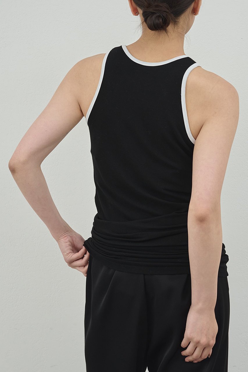 【ガリャルダガランテ/GALLARDAGALANTE】の【PEAS】リンガーベアタンク 人気、トレンドファッション・服の通販 founy(ファニー) 　ファッション　Fashion　レディースファッション　Fashion for Women　トップス・カットソー　Cut & Sew Tops　キャミソール&ノースリーブ　Camisoles & Sleeveless Tops　シャツ・ブラウス・オフィスカジュアル　Elegant Blouses & Button-Ups　ロングTシャツ・Tシャツ　Longline T-Shirts & Tees　カットソー・ベーシックTシャツ　Cut-and-Sewn Tops / Stretch Tees & Basics　2025年　2025　2025-2026秋冬・A/W　Autumn/Winter 2025–26 AW25–26　キャミソール　Camisole, Spaghetti Strap Top　コンパクト　Compact, Small Size　タンク　Tank Top, Sleeveless Top　デニム　Denim, Jeans Material　フィット　Fit, Slim Fit　ベスト　Vest, Waistcoat　A/W・秋冬　Autumn/Winter　other-7|ID: prp329100004634656 ipo3291000000033369346