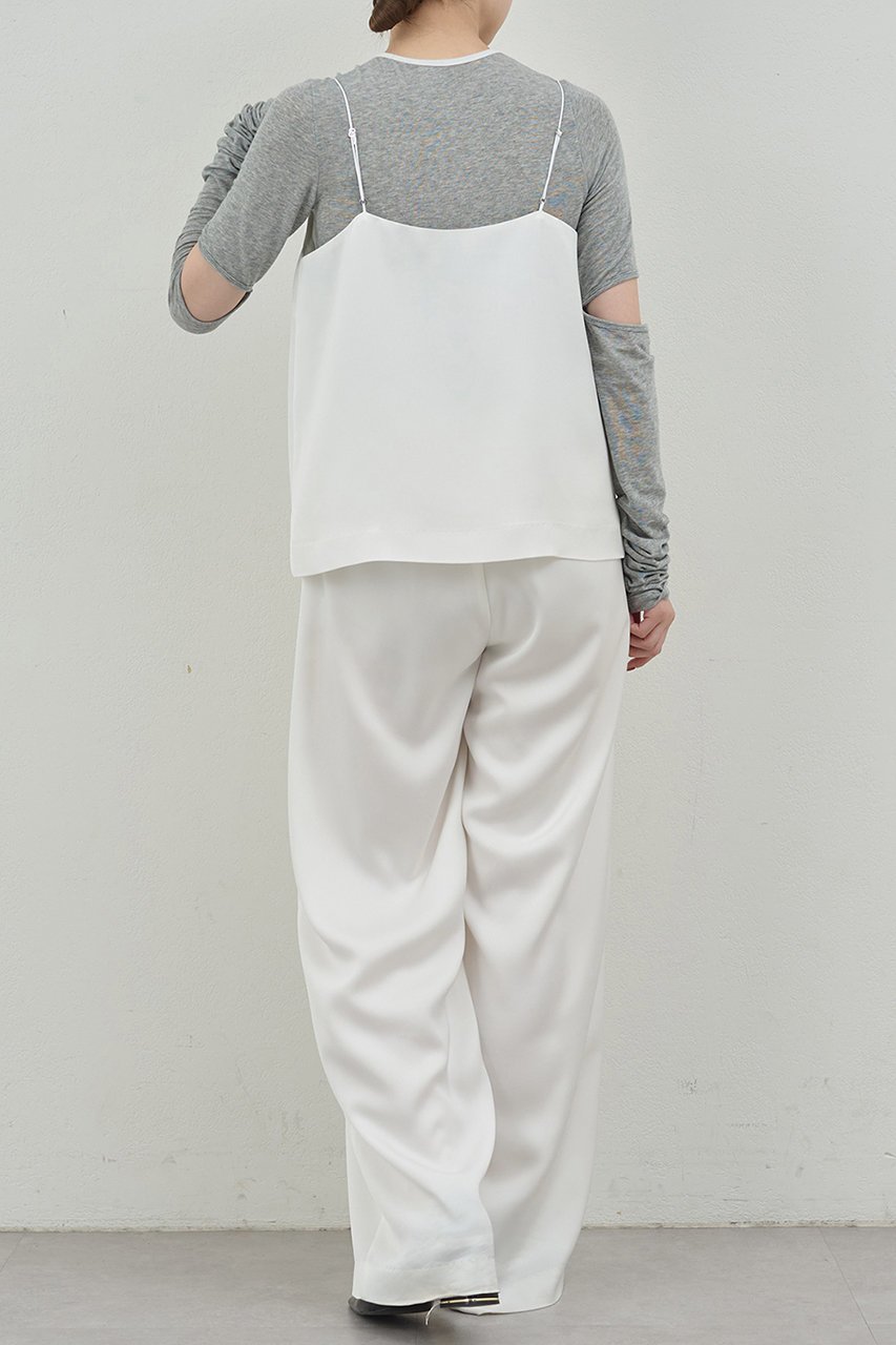 【ガリャルダガランテ/GALLARDAGALANTE】の【PEAS】サテンキャミソール 人気、トレンドファッション・服の通販 founy(ファニー) 　ファッション　Fashion　レディースファッション　Fashion for Women　トップス・カットソー　Cut & Sew Tops　キャミソール&ノースリーブ　Camisoles & Sleeveless Tops　シャツ・ブラウス・オフィスカジュアル　Elegant Blouses & Button-Ups　ロングTシャツ・Tシャツ　Longline T-Shirts & Tees　カットソー・ベーシックTシャツ　Cut-and-Sewn Tops / Stretch Tees & Basics　おすすめ　Recommended / Our Picks　エレガント 上品　Elegant　キャミソール　Camisole, Spaghetti Strap Top　サテン　Satin, Glossy Fabric　シンプル　Simple, Minimal　タンク　Tank Top, Sleeveless Top　デニム　Denim, Jeans Material　ドレープ　Drape, Draping Fabric　other-4|ID: prp329100004634657 ipo3291000000035630974