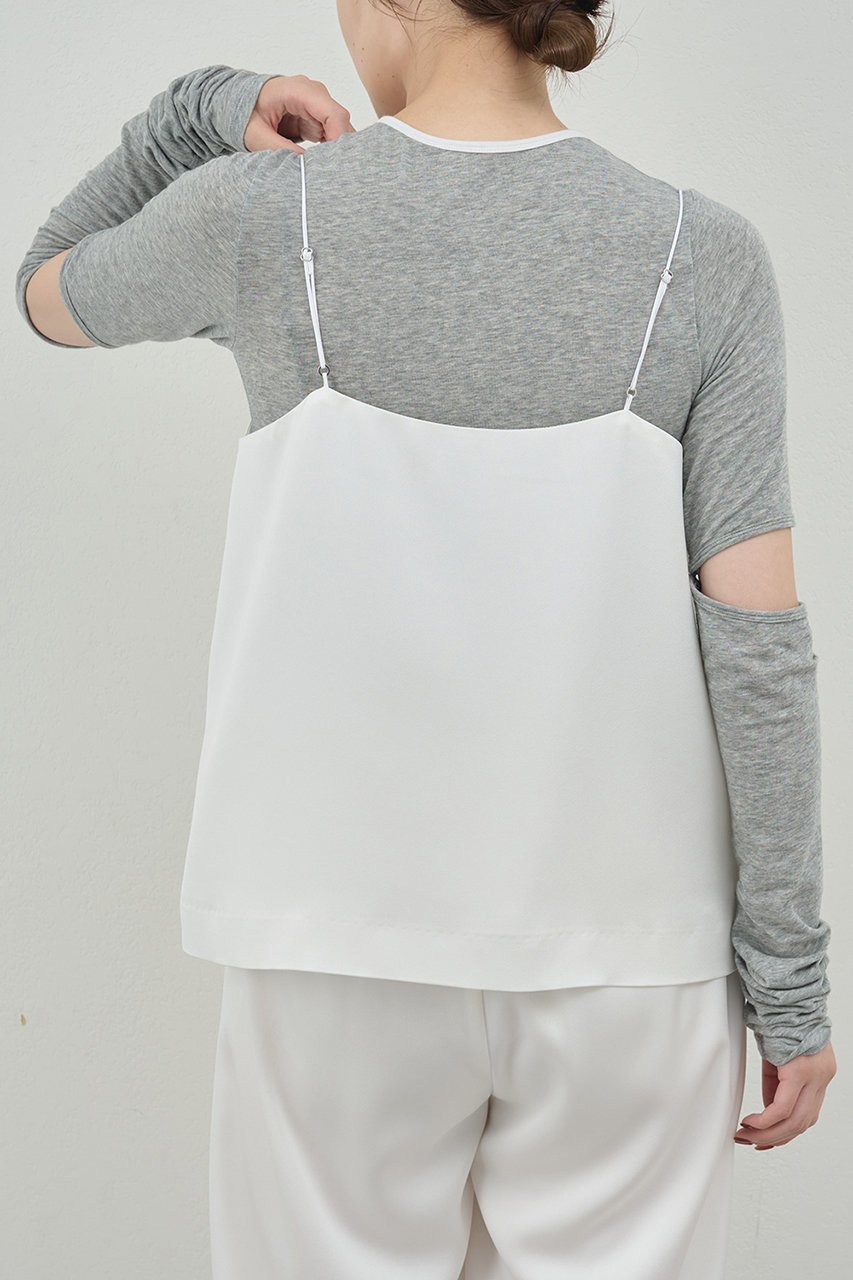 【ガリャルダガランテ/GALLARDAGALANTE】の【PEAS】サテンキャミソール 人気、トレンドファッション・服の通販 founy(ファニー) 　ファッション　Fashion　レディースファッション　Fashion for Women　トップス・カットソー　Cut & Sew Tops　キャミソール&ノースリーブ　Camisoles & Sleeveless Tops　シャツ・ブラウス・オフィスカジュアル　Elegant Blouses & Button-Ups　ロングTシャツ・Tシャツ　Longline T-Shirts & Tees　カットソー・ベーシックTシャツ　Cut-and-Sewn Tops / Stretch Tees & Basics　おすすめ　Recommended / Our Picks　エレガント 上品　Elegant　キャミソール　Camisole, Spaghetti Strap Top　サテン　Satin, Glossy Fabric　シンプル　Simple, Minimal　タンク　Tank Top, Sleeveless Top　デニム　Denim, Jeans Material　ドレープ　Drape, Draping Fabric　other-7|ID: prp329100004634657 ipo3291000000035630980