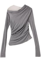 【プランク プロジェクト/PRANK PROJECT】のウールブレンドジャージトップ / Wool Blend Jersey Top GRY(グレー)|ID: prp329100004634659 ipo3291000000036181654