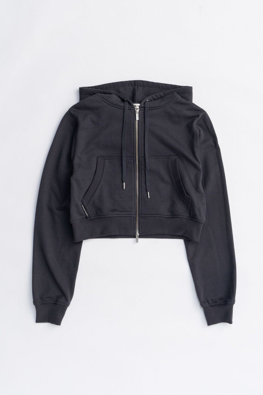 【プランク プロジェクト/PRANK PROJECT】のミニジップアップフーディ / Mini Zip-Up Hoodie インテリア・キッズ・メンズ・レディースファッション・服の通販 founy(ファニー) 　ファッション　Fashion　レディースファッション　Fashion for Women　トップス・カットソー　Cut & Sew Tops　シャツ・ブラウス・オフィスカジュアル　Elegant Blouses & Button-Ups　レディースパーカー・カジュアルフーディー　Casual Hoodies & Sweatshirts　ロングTシャツ・Tシャツ　Longline T-Shirts & Tees　スウェット・クルーネックトップス　Sweatshirts & Crewnecks / Relaxed Fit Sweat Tops　カットソー・ベーシックTシャツ　Cut-and-Sewn Tops / Stretch Tees & Basics　おすすめ　Recommended / Our Picks　コンパクト　Compact, Small Size　シンプル　Simple, Minimal　ポケット　Pocket, Pocket Detail　羽織　Haori, Light Jacket　C.GRY(チャコールグレー)|ID: prp329100004634660 ipo3291000000033369377