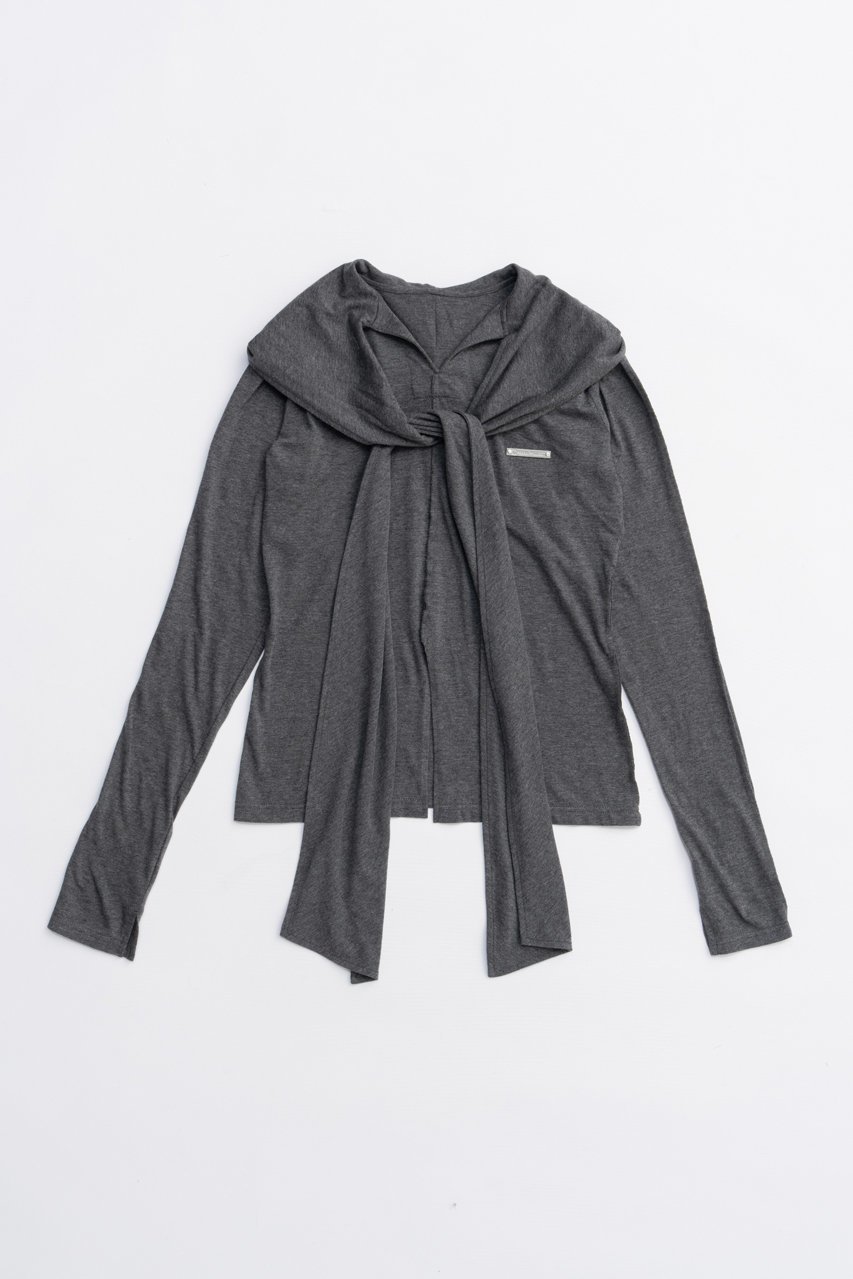 【プランク プロジェクト/PRANK PROJECT】のボウタイトップス / Bow Tie Tops 人気、トレンドファッション・服の通販 founy(ファニー) 　ファッション　Fashion　レディースファッション　Fashion for Women　トップス・カットソー　Cut & Sew Tops　シャツ・ブラウス・オフィスカジュアル　Elegant Blouses & Button-Ups　ロングTシャツ・Tシャツ　Longline T-Shirts & Tees　カットソー・ベーシックTシャツ　Cut-and-Sewn Tops / Stretch Tees & Basics　2025年　2025　2025-2026秋冬・A/W　Autumn/Winter 2025–26 AW25–26　おすすめ　Recommended / Our Picks　カットソー　Cut and Sewn Top　ジャケット　Jacket, Outerwear　スリーブ　Sleeve, Long Sleeve / Short Sleeve　リボン　Ribbon, Bow　ロング　Long, Long-Length　A/W・秋冬　Autumn/Winter　 other-1|ID: prp329100004634663 ipo3291000000033369405