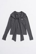 【プランク プロジェクト/PRANK PROJECT】のボウタイトップス / Bow Tie Tops 人気、トレンドファッション・服の通販 founy(ファニー) ファッション Fashion レディースファッション Fashion for Women トップス・カットソー Cut & Sew Tops シャツ・ブラウス・オフィスカジュアル Elegant Blouses & Button-Ups ロングTシャツ・Tシャツ Longline T-Shirts & Tees カットソー・ベーシックTシャツ Cut-and-Sewn Tops / Stretch Tees & Basics 2025年 2025 2025-2026秋冬・A/W Autumn/Winter 2025–26 AW25–26 おすすめ Recommended / Our Picks カットソー Cut and Sewn Top ジャケット Jacket, Outerwear スリーブ Sleeve, Long Sleeve / Short Sleeve リボン Ribbon, Bow ロング Long, Long-Length A/W・秋冬 Autumn/Winter thumbnail GRY(グレー)|ID: prp329100004634663 ipo3291000000033369406