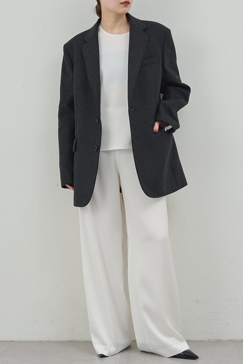 【ガリャルダガランテ/GALLARDAGALANTE】の【PEAS】サテンスリットクループルオーバー 人気、トレンドファッション・服の通販 founy(ファニー) 　ファッション　Fashion　レディースファッション　Fashion for Women　トップス・カットソー　Cut & Sew Tops　シャツ・ブラウス・オフィスカジュアル　Elegant Blouses & Button-Ups　カジュアルプルオーバー・ニットトップス　Pullovers & Knit Tops / Casual Pullovers　サテン　Satin, Glossy Fabric　スリット　Slit, Slit Detail　スリーブ　Sleeve, Long Sleeve / Short Sleeve　セットアップ　Set-Up, Coordinated Outfit　デニム　Denim, Jeans Material　ドレス　Dress, One-Piece　フォーマル　Formal, Dressy　ロング　Long, Long-Length　ワイド　Wide, Wide Fit　エレガント 上品　Elegant　羽織　Haori, Light Jacket　other-7|ID: prp329100004634666 ipo3291000000035504768