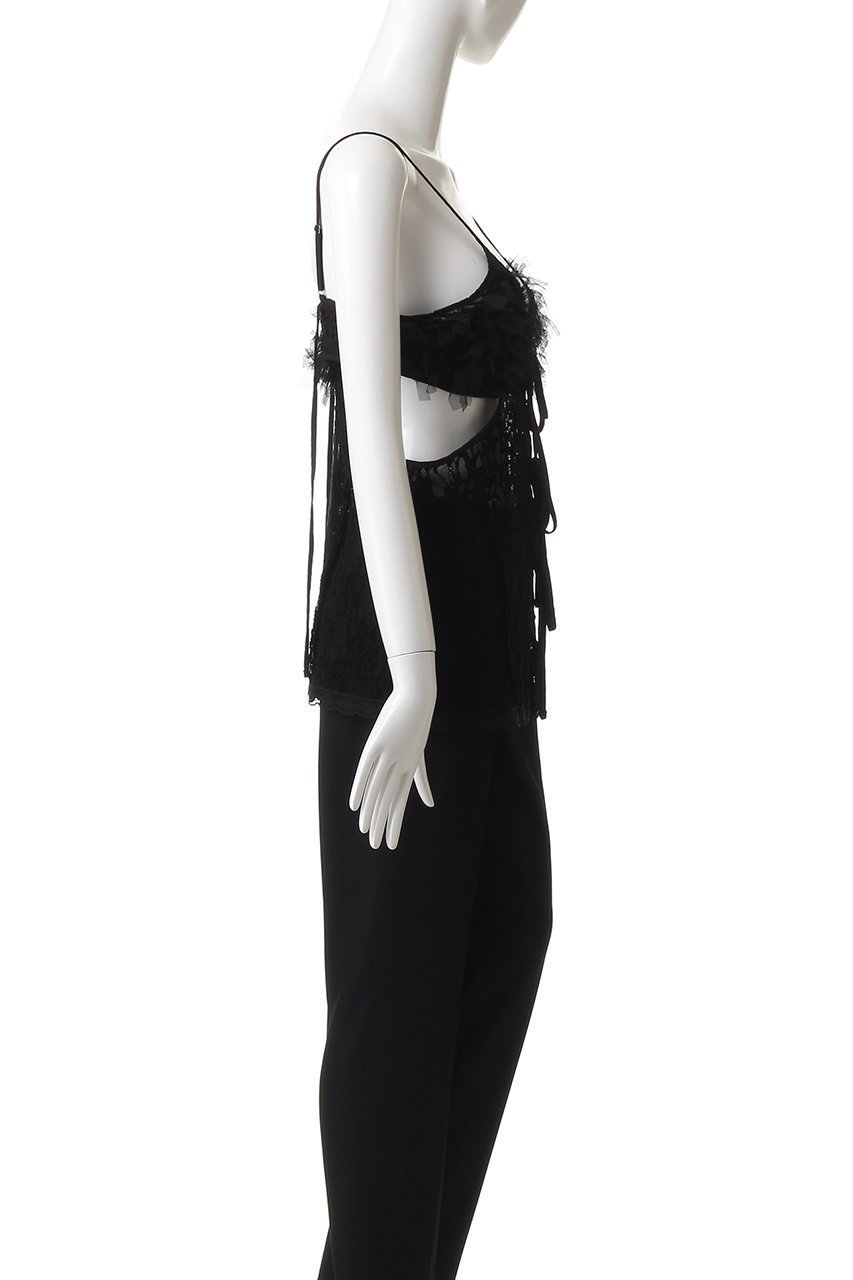 【プランク プロジェクト/PRANK PROJECT】のレースカットアウトキャミトップ / Lace Cut-Out Camisole Top 人気、トレンドファッション・服の通販 founy(ファニー) 　ファッション　Fashion　レディースファッション　Fashion for Women　トップス・カットソー　Cut & Sew Tops　キャミソール&ノースリーブ　Camisoles & Sleeveless Tops　シャツ・ブラウス・オフィスカジュアル　Elegant Blouses & Button-Ups　インナー　Innerwear　カッティング　Cutting Detail　スリーブ　Sleeve, Long Sleeve / Short Sleeve　フロント　Front, Front Design　ベロア　Velour, Soft Velvet　リボン　Ribbon, Bow　レース　Lace, Lace Fabric　ロング　Long, Long-Length　other-3|ID: prp329100004634669 ipo3291000000035753331