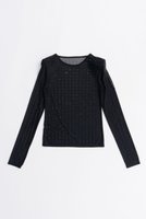 【プランク プロジェクト/PRANK PROJECT】のストーンメッシュスキントップ / Stone Mesh Skin Top 人気、トレンドファッション・服の通販 founy(ファニー) ファッション Fashion レディースファッション Fashion for Women トップス・カットソー Cut & Sew Tops シャツ・ブラウス・オフィスカジュアル Elegant Blouses & Button-Ups 2025年 2025 2025-2026秋冬・A/W Autumn/Winter 2025–26 AW25–26 ストーン Stone, Gem-Like スリーブ Sleeve, Long Sleeve / Short Sleeve メッシュ Mesh, Net Fabric ロング Long, Long-Length A/W・秋冬 Autumn/Winter |ID:prp329100004634670