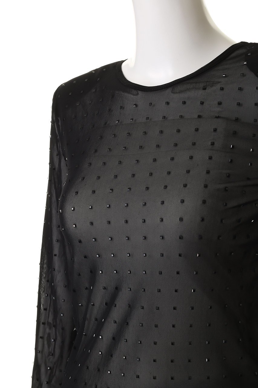 【プランク プロジェクト/PRANK PROJECT】のストーンメッシュスキントップ / Stone Mesh Skin Top 人気、トレンドファッション・服の通販 founy(ファニー) ファッション Fashion レディースファッション Fashion for Women トップス・カットソー Cut & Sew Tops シャツ・ブラウス・オフィスカジュアル Elegant Blouses & Button-Ups ストーン Stone, Gem-Like スリーブ Sleeve, Long Sleeve / Short Sleeve メッシュ Mesh, Net Fabric ロング Long, Long-Length other-8|ID: prp329100004634670 ipo3291000000033603311