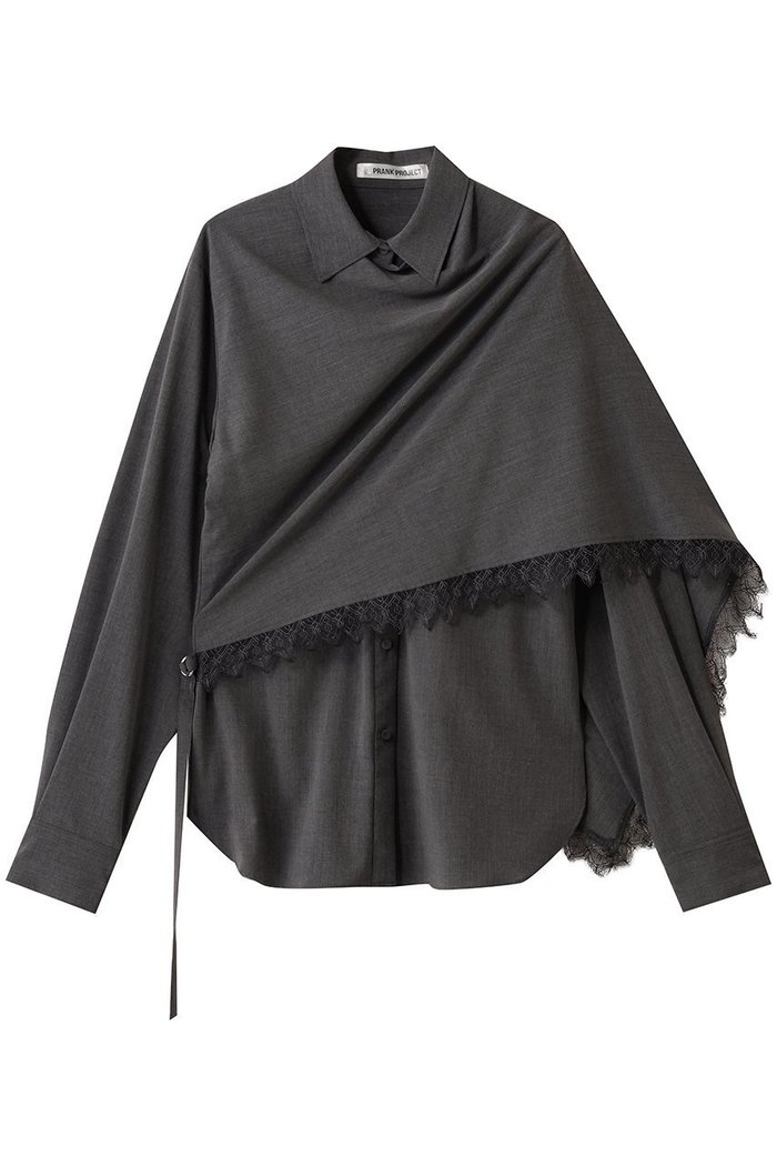 【プランク プロジェクト/PRANK PROJECT】のスカーフシャツ / Scarf Shirt インテリア・キッズ・メンズ・レディースファッション・服の通販 founy(ファニー) https://founy.com/ ファッション Fashion レディースファッション Fashion for Women トップス・カットソー Cut & Sew Tops シャツ・ブラウス・オフィスカジュアル Elegant Blouses & Button-Ups ジャケット Jacket, Outerwear スカーフ Scarf, Neckwear スリーブ Sleeve, Long Sleeve / Short Sleeve ドッキング Docking, Mixed Material ドレープ Drape, Draping Fabric ラップ Wrap, Wrap Design レース Lace, Lace Fabric ロング Long, Long-Length |ID: prp329100004634671 ipo3291000000036181743