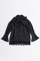 【プランク プロジェクト/PRANK PROJECT】のボウタイシャツ / Bow tie shirt 人気、トレンドファッション・服の通販 founy(ファニー) ファッション Fashion レディースファッション Fashion for Women トップス・カットソー Cut & Sew Tops シャツ・ブラウス・オフィスカジュアル Elegant Blouses & Button-Ups 2025年 2025 2025-2026秋冬・A/W Autumn/Winter 2025–26 AW25–26 おすすめ Recommended / Our Picks シアー Sheer, See-Through シルク Silk, 100% Silk ジャケット Jacket, Outerwear スリーブ Sleeve, Long Sleeve / Short Sleeve タイプライター Typewriter Fabric, Crisp Cotton ドット Polka Dot, Dot Pattern レース Lace, Lace Fabric ロング Long, Long-Length A/W・秋冬 Autumn/Winter thumbnail BLK(ブラック)|ID: prp329100004634673 ipo3291000000033369508