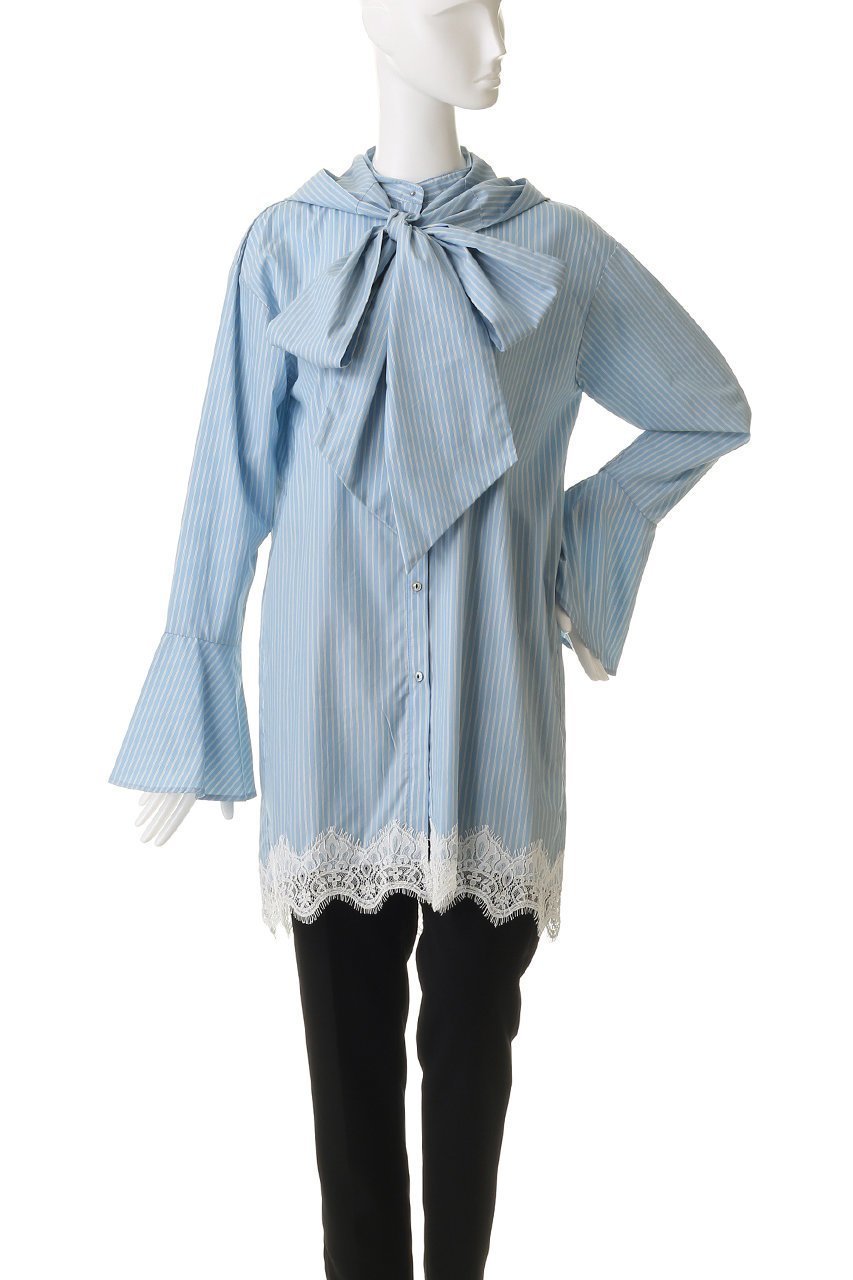 【プランク プロジェクト/PRANK PROJECT】のボウタイシャツ / Bow tie shirt 人気、トレンドファッション・服の通販 founy(ファニー) 　ファッション　Fashion　レディースファッション　Fashion for Women　トップス・カットソー　Cut & Sew Tops　シャツ・ブラウス・オフィスカジュアル　Elegant Blouses & Button-Ups　おすすめ　Recommended / Our Picks　シアー　Sheer, See-Through　シルク　Silk, 100% Silk　ジャケット　Jacket, Outerwear　スリーブ　Sleeve, Long Sleeve / Short Sleeve　タイプライター　Typewriter Fabric, Crisp Cotton　ドット　Polka Dot, Dot Pattern　レース　Lace, Lace Fabric　ロング　Long, Long-Length　再入荷　Restock / Back in Stock　other-4|ID: prp329100004634673 ipo3291000000033948883