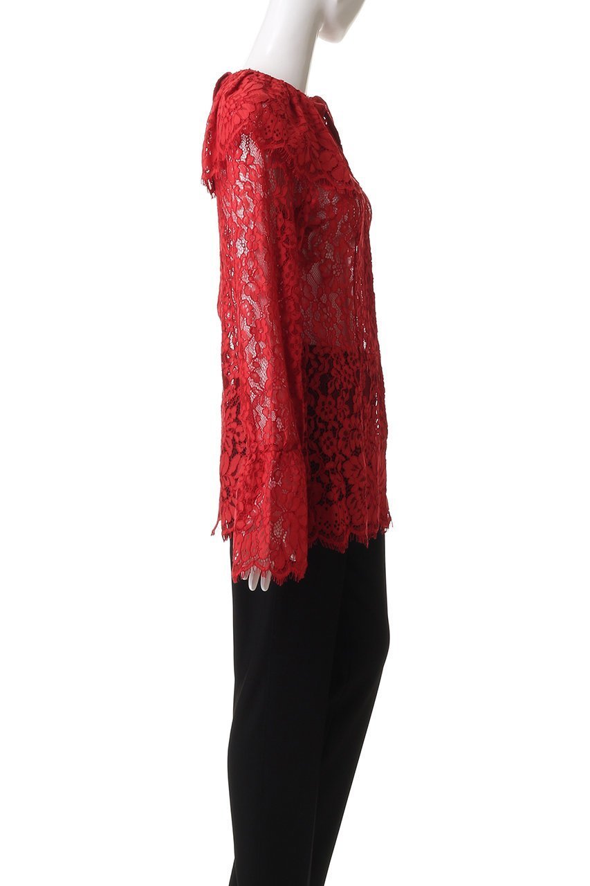 【プランク プロジェクト/PRANK PROJECT】のスカラップレースブラウス / Scallop Lace Blouse 人気、トレンドファッション・服の通販 founy(ファニー) 　ファッション　Fashion　レディースファッション　Fashion for Women　トップス・カットソー　Cut & Sew Tops　シャツ・ブラウス・オフィスカジュアル　Elegant Blouses & Button-Ups　ジャケット　Jacket, Outerwear　スカラップ　Scallop, Scalloped Edge　スリーブ　Sleeve, Long Sleeve / Short Sleeve　ビッグ　Big, Oversized　リボン　Ribbon, Bow　レース　Lace, Lace Fabric　ロング　Long, Long-Length　再入荷　Restock / Back in Stock　other-3|ID: prp329100004634674 ipo3291000000035753342