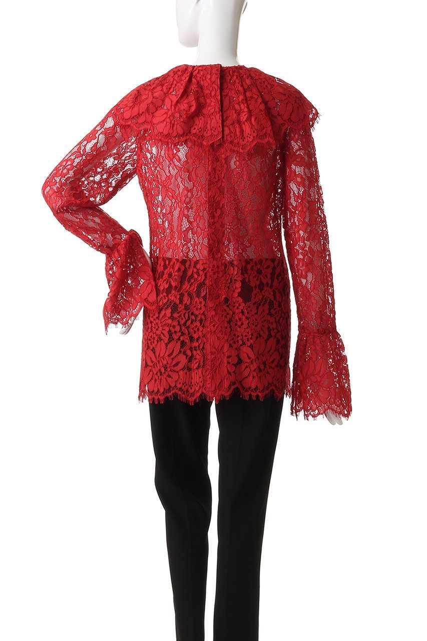 【プランク プロジェクト/PRANK PROJECT】のスカラップレースブラウス / Scallop Lace Blouse 人気、トレンドファッション・服の通販 founy(ファニー) 　ファッション　Fashion　レディースファッション　Fashion for Women　トップス・カットソー　Cut & Sew Tops　シャツ・ブラウス・オフィスカジュアル　Elegant Blouses & Button-Ups　ジャケット　Jacket, Outerwear　スカラップ　Scallop, Scalloped Edge　スリーブ　Sleeve, Long Sleeve / Short Sleeve　ビッグ　Big, Oversized　リボン　Ribbon, Bow　レース　Lace, Lace Fabric　ロング　Long, Long-Length　再入荷　Restock / Back in Stock　other-4|ID: prp329100004634674 ipo3291000000035753343