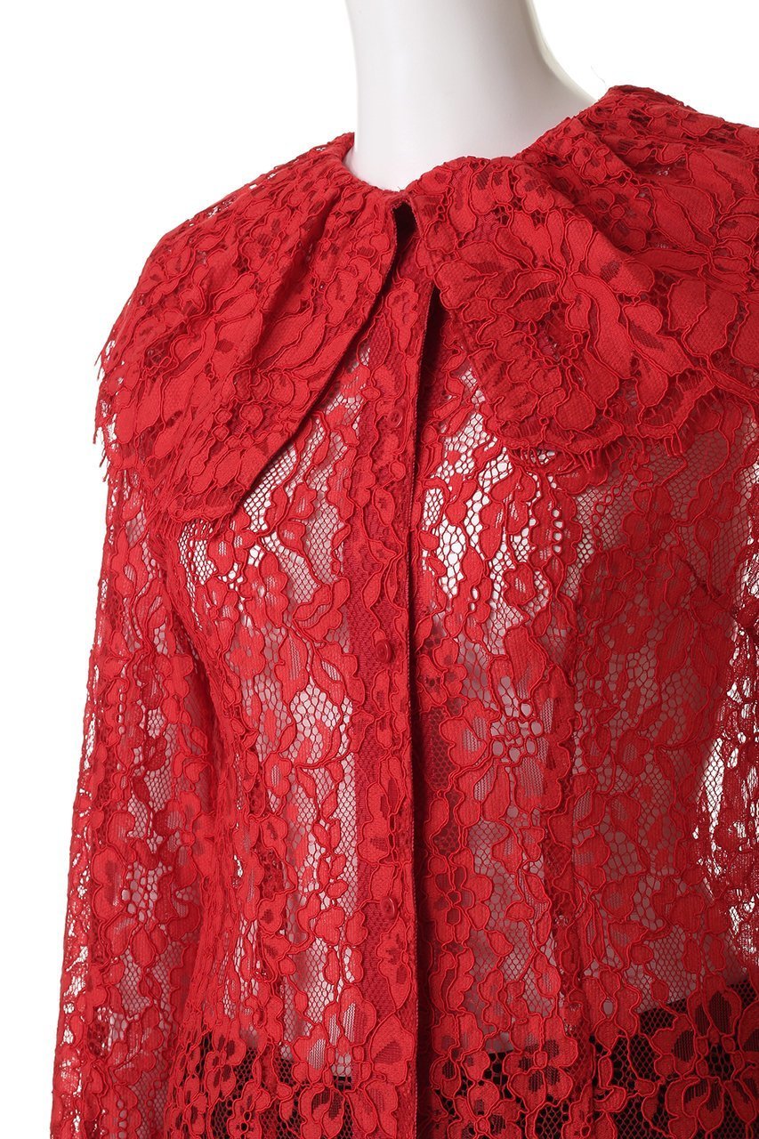 【プランク プロジェクト/PRANK PROJECT】のスカラップレースブラウス / Scallop Lace Blouse 人気、トレンドファッション・服の通販 founy(ファニー) 　ファッション　Fashion　レディースファッション　Fashion for Women　トップス・カットソー　Cut & Sew Tops　シャツ・ブラウス・オフィスカジュアル　Elegant Blouses & Button-Ups　ジャケット　Jacket, Outerwear　スカラップ　Scallop, Scalloped Edge　スリーブ　Sleeve, Long Sleeve / Short Sleeve　ビッグ　Big, Oversized　リボン　Ribbon, Bow　レース　Lace, Lace Fabric　ロング　Long, Long-Length　再入荷　Restock / Back in Stock　other-5|ID: prp329100004634674 ipo3291000000035753344