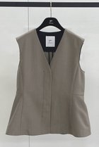 【プルミエ アロンディスモン/1er Arrondissement】のペプラムジレ ブラウン|ID:prp329100004634677