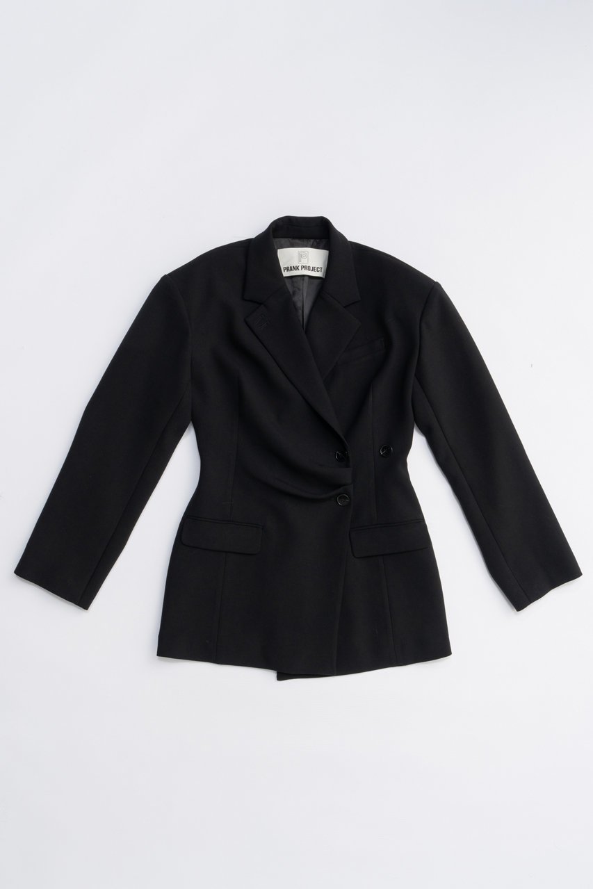 【プランク プロジェクト/PRANK PROJECT】のツイストタックジャケット / Twist-tuck jacket インテリア・キッズ・メンズ・レディースファッション・服の通販 founy(ファニー) 　ファッション　Fashion　レディースファッション　Fashion for Women　アウター　Coat / Outerwear Collection　レディースジャケット・軽アウター　Jackets　シェイプ　Shape, Slim Fit　ジャケット　Jacket, Outerwear　エレガント 上品　Elegant　BLK(ブラック)|ID: prp329100004634680 ipo3291000000033615487