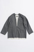 【プランク プロジェクト/PRANK PROJECT】のVネックナロージャケットプルオーバー / V-neck narrow jacket pullover 人気、トレンドファッション・服の通販 founy(ファニー) ファッション Fashion レディースファッション Fashion for Women アウター Coat / Outerwear Collection 2025年 2025 2025-2026秋冬・A/W Autumn/Winter 2025–26 AW25–26 ウォッシャブル Machine Washable シンプル Simple, Minimal ジャケット Jacket, Outerwear ストライプ Stripe, Striped Pattern ストレッチ Stretch, Stretchy Fabric メタル Metal, Metal Parts A/W・秋冬 Autumn/Winter |ID:prp329100004634681