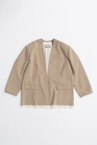 【プランク プロジェクト/PRANK PROJECT】のVネックナロージャケットプルオーバー / V-neck narrow jacket pullover 人気、トレンドファッション・服の通販 founy(ファニー) ファッション Fashion レディースファッション Fashion for Women アウター Coat / Outerwear Collection 2025年 2025 2025-2026秋冬・A/W Autumn/Winter 2025–26 AW25–26 ウォッシャブル Machine Washable シンプル Simple, Minimal ジャケット Jacket, Outerwear ストライプ Stripe, Striped Pattern ストレッチ Stretch, Stretchy Fabric メタル Metal, Metal Parts A/W・秋冬 Autumn/Winter thumbnail BGE(ベージュ)|ID: prp329100004634681 ipo3291000000033369616