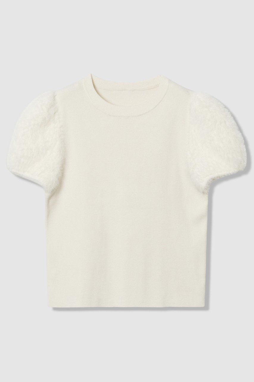 【アルアバイル/allureville】の【Loulou Willoughby】WEB限定フェザースリーブプルオーバー インテリア・キッズ・メンズ・レディースファッション・服の通販 founy(ファニー) 　ファッション　Fashion　レディースファッション　Fashion for Women　トップス・カットソー　Cut & Sew Tops　ニット　Knit Tops & Sweaters　カジュアルプルオーバー・ニットトップス　Pullovers & Knit Tops / Casual Pullovers　2025年　2025　2025-2026秋冬・A/W　Autumn/Winter 2025–26 AW25–26　コンパクト　Compact, Small Size　スリーブ　Sleeve, Long Sleeve / Short Sleeve　フェザー　Feather, Feather Detail　ミックス　Mix, Mixed Style　秋　Autumn　A/W・秋冬　Autumn/Winter　オフホワイト|ID: prp329100004634683 ipo3291000000033369637