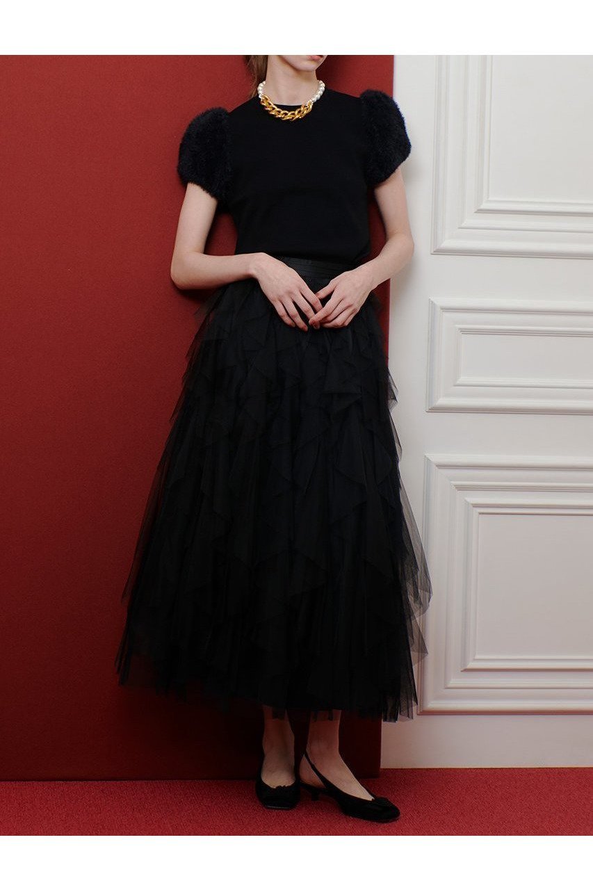 【アルアバイル/allureville】の【Loulou Willoughby】WEB限定フェザースリーブプルオーバー 人気、トレンドファッション・服の通販 founy(ファニー) 　ファッション　Fashion　レディースファッション　Fashion for Women　トップス・カットソー　Cut & Sew Tops　ニット　Knit Tops & Sweaters　カジュアルプルオーバー・ニットトップス　Pullovers & Knit Tops / Casual Pullovers　2025年　2025　2025-2026秋冬・A/W　Autumn/Winter 2025–26 AW25–26　コンパクト　Compact, Small Size　スリーブ　Sleeve, Long Sleeve / Short Sleeve　フェザー　Feather, Feather Detail　ミックス　Mix, Mixed Style　秋　Autumn　A/W・秋冬　Autumn/Winter　other-4|ID: prp329100004634683 ipo3291000000033369647