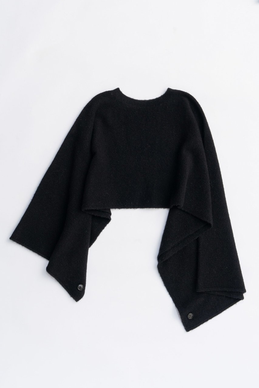 【プランク プロジェクト/PRANK PROJECT】のストールコンビニット / Stall Combination インテリア・キッズ・メンズ・レディースファッション・服の通販 founy(ファニー) 　ファッション　Fashion　レディースファッション　Fashion for Women　2025年　2025　2025-2026秋冬・A/W　Autumn/Winter 2025–26 AW25–26　ジュエリー　Jewelry, Accessories　ストレッチ　Stretch, Stretchy Fabric　ストール　Stole, Wrap　ベスト　Vest, Waistcoat　ボレロ　Bolero, Short Cardigan　半袖　Short Sleeve, Half Sleeve　A/W・秋冬　Autumn/Winter　BLK(ブラック)|ID: prp329100004634685 ipo3291000000033369663