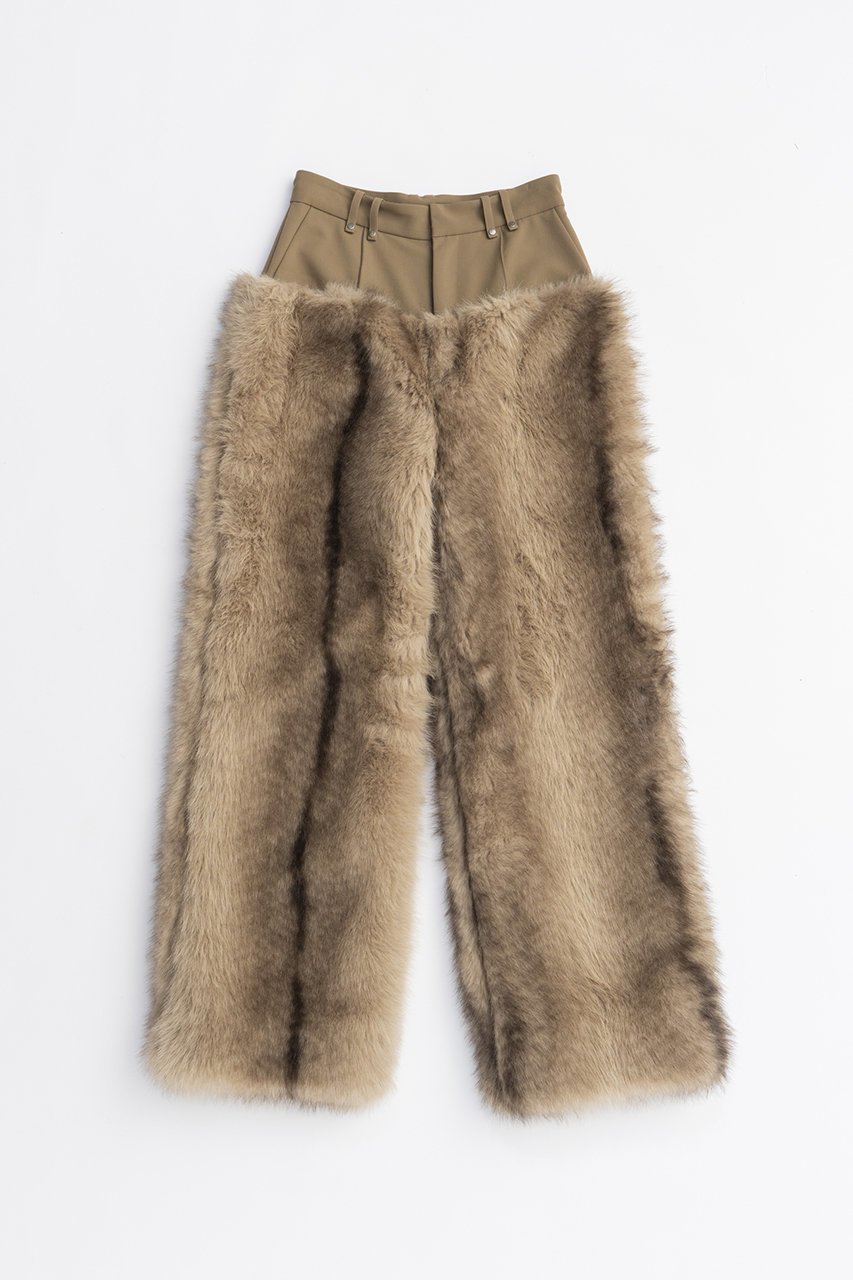 【プランク プロジェクト/PRANK PROJECT】のファートリムパンツ / Fur Trim Pants インテリア・キッズ・メンズ・レディースファッション・服の通販 founy(ファニー) 　ファッション　Fashion　レディースファッション　Fashion for Women　パンツ　Pants & Trousers　2025年　2025　2025-2026秋冬・A/W　Autumn/Winter 2025–26 AW25–26　シンプル　Simple, Minimal　フェイクファー　Faux Fur, Imitation Fur　ワイド　Wide, Wide Fit　A/W・秋冬　Autumn/Winter　BGE(ベージュ)|ID: prp329100004634686 ipo3291000000033369674