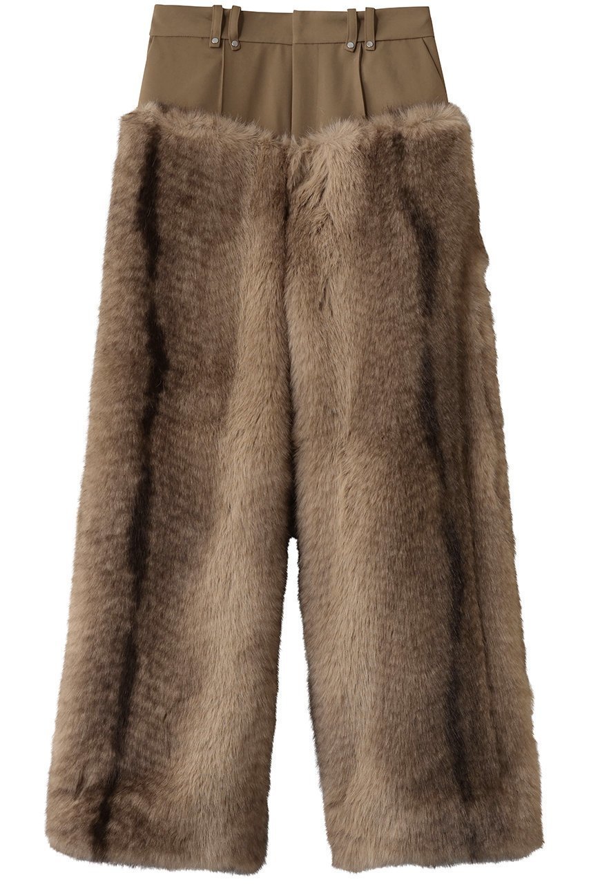 【プランク プロジェクト/PRANK PROJECT】のファートリムパンツ / Fur Trim Pants インテリア・キッズ・メンズ・レディースファッション・服の通販 founy(ファニー) ファッション Fashion レディースファッション Fashion for Women パンツ Pants & Trousers シンプル Simple, Minimal フェイクファー Faux Fur, Imitation Fur ワイド Wide, Wide Fit BGE(ベージュ)|ID: prp329100004634686 ipo3291000000036101153
