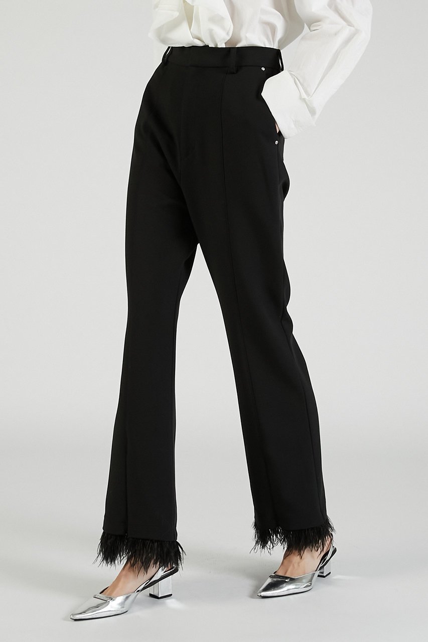 【プランク プロジェクト/PRANK PROJECT】のフェザーヘムパンツ / Feather Hem Pants 人気、トレンドファッション・服の通販 founy(ファニー) 　ファッション　Fashion　レディースファッション　Fashion for Women　パンツ　Pants & Trousers　2025年　2025　2025-2026秋冬・A/W　Autumn/Winter 2025–26 AW25–26　スリット　Slit, Slit Detail　フェザー　Feather, Feather Detail　ボトム　Bottoms, Lower Wear　A/W・秋冬　Autumn/Winter　other-4|ID: prp329100004634687 ipo3291000000033369688