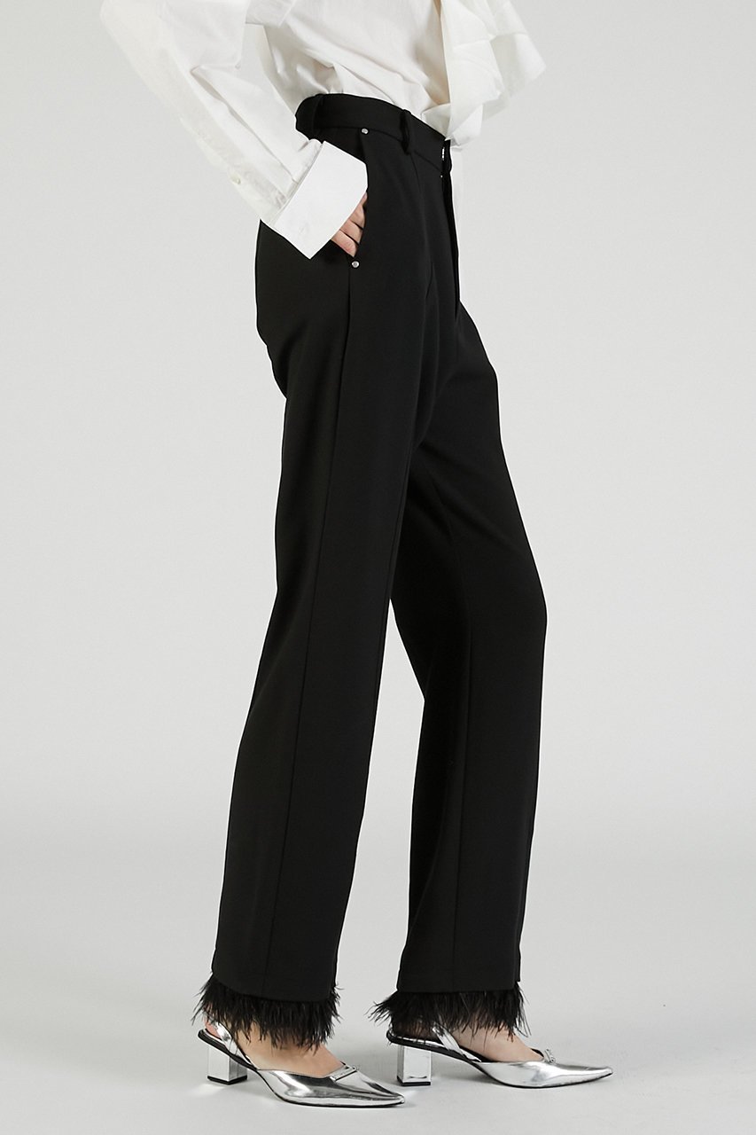 【プランク プロジェクト/PRANK PROJECT】のフェザーヘムパンツ / Feather Hem Pants 人気、トレンドファッション・服の通販 founy(ファニー) 　ファッション　Fashion　レディースファッション　Fashion for Women　パンツ　Pants & Trousers　2025年　2025　2025-2026秋冬・A/W　Autumn/Winter 2025–26 AW25–26　スリット　Slit, Slit Detail　フェザー　Feather, Feather Detail　ボトム　Bottoms, Lower Wear　A/W・秋冬　Autumn/Winter　other-6|ID: prp329100004634687 ipo3291000000033369690