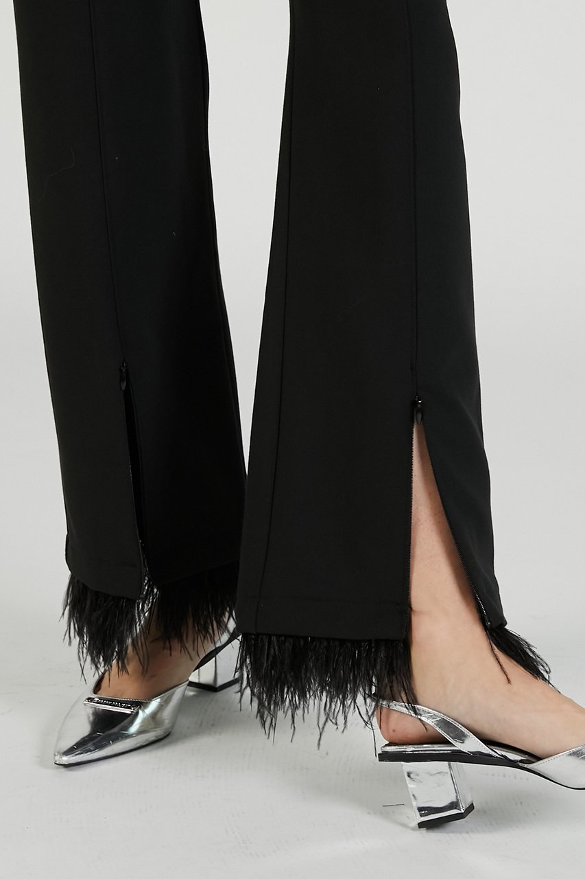【プランク プロジェクト/PRANK PROJECT】のフェザーヘムパンツ / Feather Hem Pants 人気、トレンドファッション・服の通販 founy(ファニー) 　ファッション　Fashion　レディースファッション　Fashion for Women　パンツ　Pants & Trousers　2025年　2025　2025-2026秋冬・A/W　Autumn/Winter 2025–26 AW25–26　スリット　Slit, Slit Detail　フェザー　Feather, Feather Detail　ボトム　Bottoms, Lower Wear　A/W・秋冬　Autumn/Winter　other-7|ID: prp329100004634687 ipo3291000000033369691