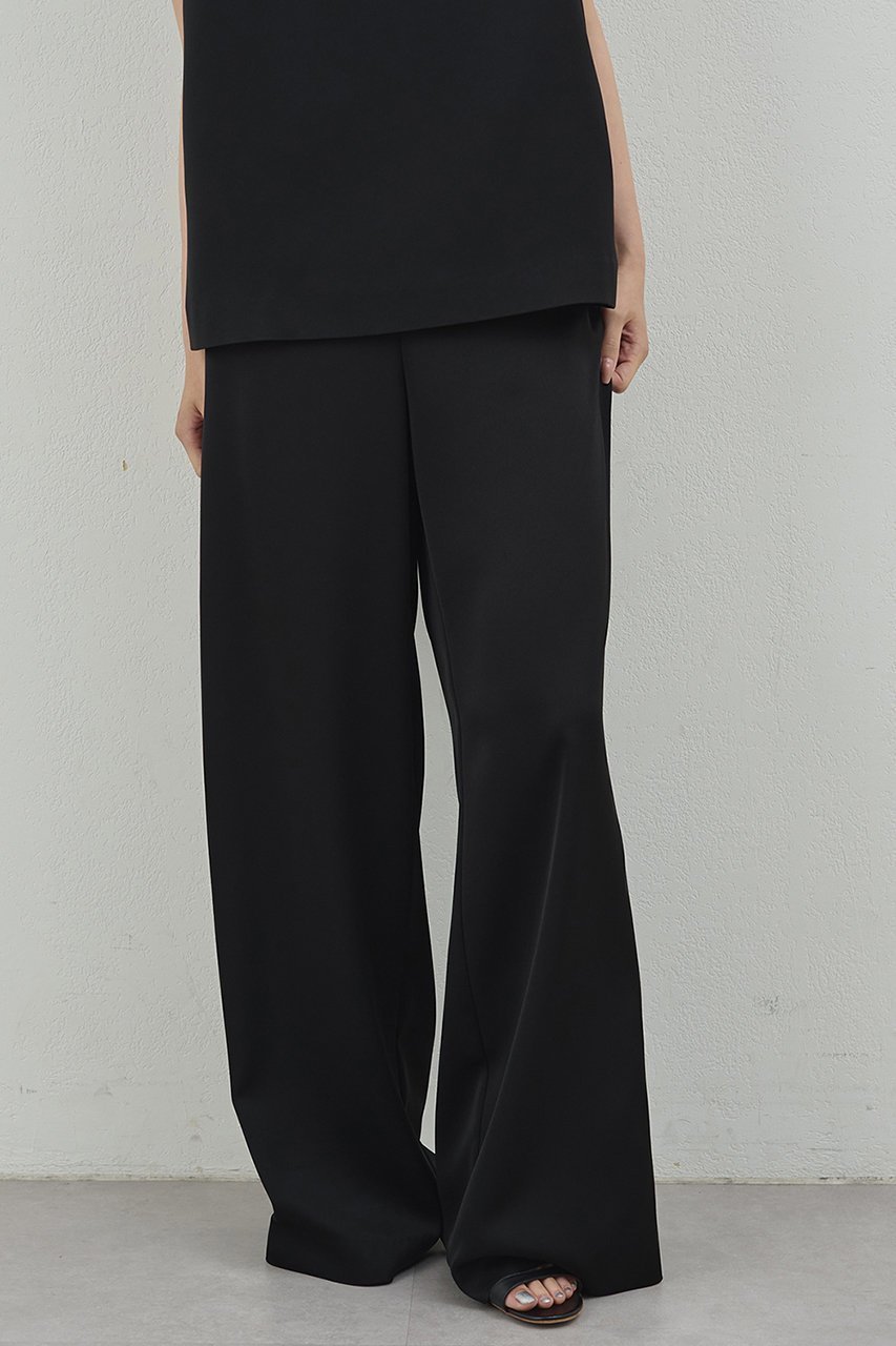 【ガリャルダガランテ/GALLARDAGALANTE】の【PEAS】サテンワイドパンツ インテリア・キッズ・メンズ・レディースファッション・服の通販 founy(ファニー) 　ファッション　Fashion　レディースファッション　Fashion for Women　パンツ　Pants & Trousers　おすすめ　Recommended / Our Picks　キャミソール　Camisole, Spaghetti Strap Top　サテン　Satin, Glossy Fabric　セットアップ　Set-Up, Coordinated Outfit　デニム　Denim, Jeans Material　ドレス　Dress, One-Piece　フォーマル　Formal, Dressy　ワイド　Wide, Wide Fit　エレガント 上品　Elegant　ブラック|ID: prp329100004634689 ipo3291000000035452174