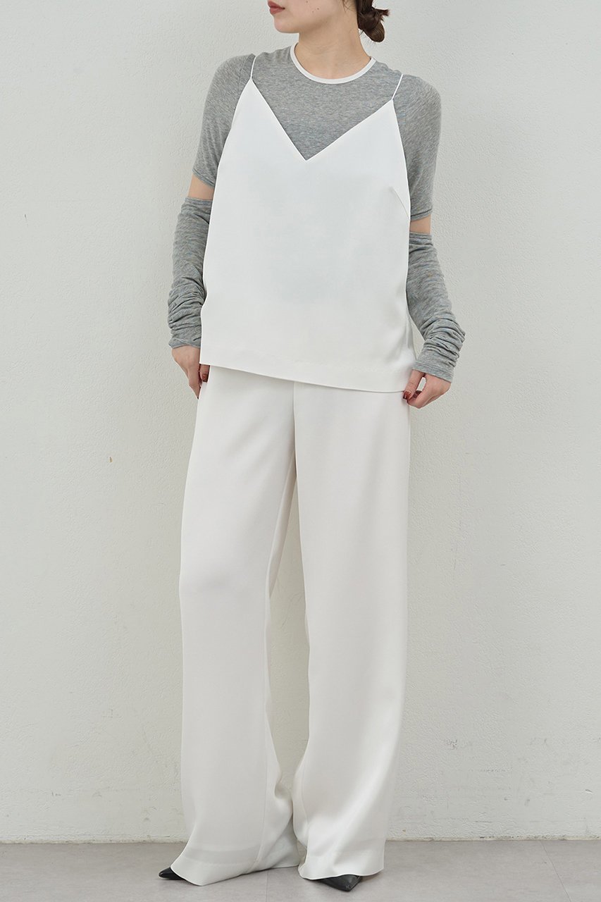 【ガリャルダガランテ/GALLARDAGALANTE】の【PEAS】サテンワイドパンツ 人気、トレンドファッション・服の通販 founy(ファニー) 　ファッション　Fashion　レディースファッション　Fashion for Women　パンツ　Pants & Trousers　おすすめ　Recommended / Our Picks　キャミソール　Camisole, Spaghetti Strap Top　サテン　Satin, Glossy Fabric　セットアップ　Set-Up, Coordinated Outfit　デニム　Denim, Jeans Material　ドレス　Dress, One-Piece　フォーマル　Formal, Dressy　ワイド　Wide, Wide Fit　エレガント 上品　Elegant　other-2|ID: prp329100004634689 ipo3291000000035980514