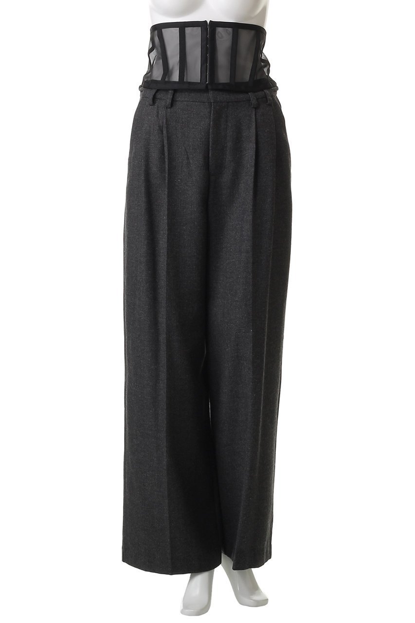【プランク プロジェクト/PRANK PROJECT】のコルセットワイドパンツ / Corset Wide Pants 人気、トレンドファッション・服の通販 founy(ファニー) 　ファッション　Fashion　レディースファッション　Fashion for Women　パンツ　Pants & Trousers　コルセット　Corset, Bustier　ジャケット　Jacket, Outerwear　スラックス　Slacks, Dress Pants　セットアップ　Set-Up, Coordinated Outfit　ダブル　Double, Double-Breasted　フォルム　Silhouette, Form　ワイド　Wide, Wide Fit　other-2|ID: prp329100004634692 ipo3291000000035888823