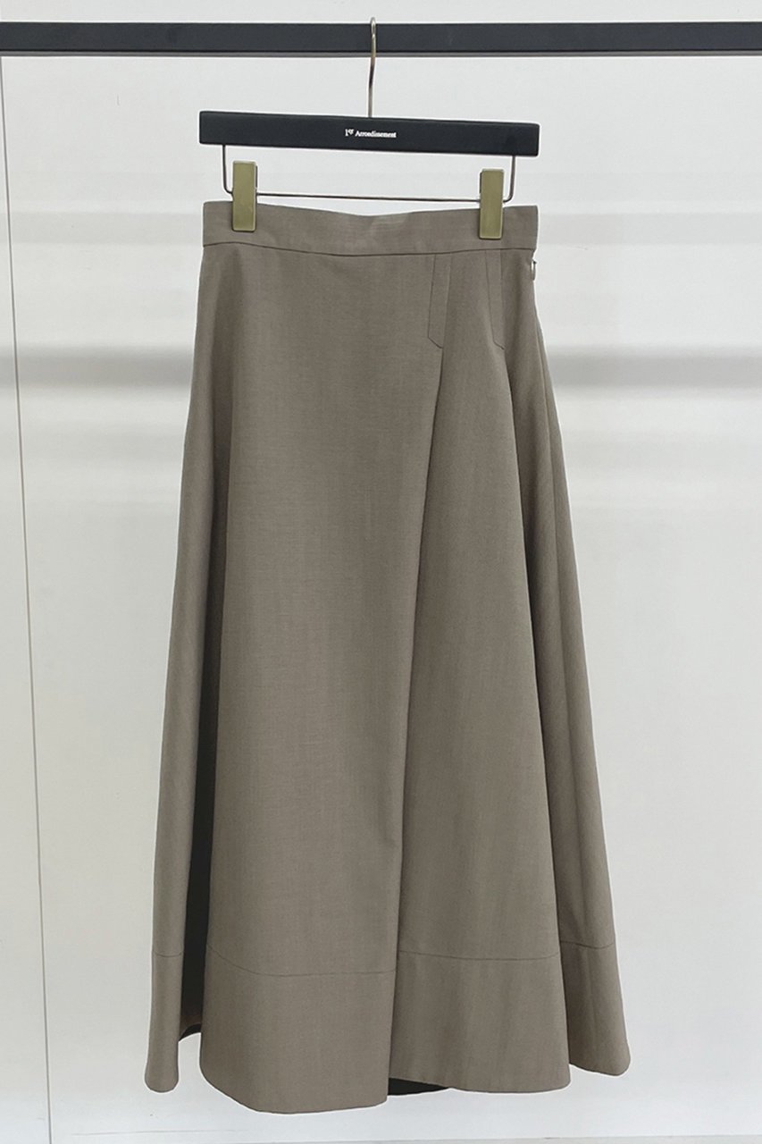 【プルミエ アロンディスモン/1er Arrondissement】のアシンメトリータックスカート 人気、トレンドファッション・服の通販 founy(ファニー) 　ファッション　Fashion　レディースファッション　Fashion for Women　スカート　Skirts　ロングスカート　Long Skirts / Maxi & Midi Skirts　2025年　2025　2025-2026秋冬・A/W　Autumn/Winter 2025–26 AW25–26　アシンメトリー　Asymmetrical Style　カットソー　Cut and Sewn Top　バランス　Balance, Style Balance　ロング　Long, Long-Length　A/W・秋冬　Autumn/Winter　 other-1|ID: prp329100004634694 ipo3291000000033369758