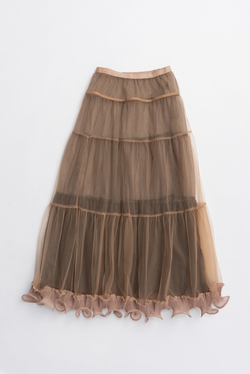 【プランク プロジェクト/PRANK PROJECT】のフリルヘムチュールスカート / Ruffle Hem Tulle Skirt 人気、トレンドファッション・服の通販 founy(ファニー) 　ファッション　Fashion　レディースファッション　Fashion for Women　スカート　Skirts　ロングスカート　Long Skirts / Maxi & Midi Skirts　2025年　2025　2025-2026秋冬・A/W　Autumn/Winter 2025–26 AW25–26　オーガンジー　Organza Fabric　チュール　Tulip, Tulip Motif　フリル　Frill, Ruffle　ペチコート　Petticoat, Underskirt　ボトム　Bottoms, Lower Wear　ロング　Long, Long-Length　A/W・秋冬　Autumn/Winter　other-2|ID: prp329100004634696 ipo3291000000033369780