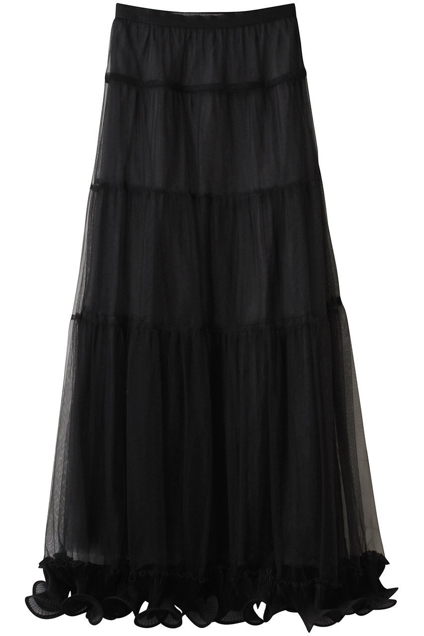【プランク プロジェクト/PRANK PROJECT】のフリルヘムチュールスカート / Ruffle Hem Tulle Skirt 人気、トレンドファッション・服の通販 founy(ファニー) 　ファッション　Fashion　レディースファッション　Fashion for Women　スカート　Skirts　ロングスカート　Long Skirts / Maxi & Midi Skirts　オーガンジー　Organza Fabric　チュール　Tulip, Tulip Motif　フリル　Frill, Ruffle　ペチコート　Petticoat, Underskirt　ボトム　Bottoms, Lower Wear　ロング　Long, Long-Length　 other-1|ID: prp329100004634696 ipo3291000000035664504