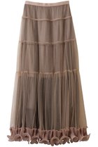 【プランク プロジェクト/PRANK PROJECT】のフリルヘムチュールスカート / Ruffle Hem Tulle Skirt BGE(ベージュ)|ID: prp329100004634696 ipo3291000000035664512