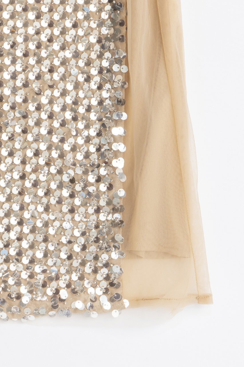 【プランク プロジェクト/PRANK PROJECT】のスパンコールミディースカート / Sequin Midi Skirt 人気、トレンドファッション・服の通販 founy(ファニー) 　ファッション　Fashion　レディースファッション　Fashion for Women　スカート　Skirts　2025年　2025　2025-2026秋冬・A/W　Autumn/Winter 2025–26 AW25–26　おすすめ　Recommended / Our Picks　カッティング　Cutting Detail　スウェット / スエット　Sweatshirt, Sweatwear　ストレッチ　Stretch, Stretchy Fabric　スパンコール　Sequins, Sequin Embellishment　スポーティ　Sporty, Casual Athletic　チュール　Tulip, Tulip Motif　ドッキング　Docking, Mixed Material　フロント　Front, Front Design　ロング　Long, Long-Length　A/W・秋冬　Autumn/Winter　other-2|ID: prp329100004634699 ipo3291000000033369806