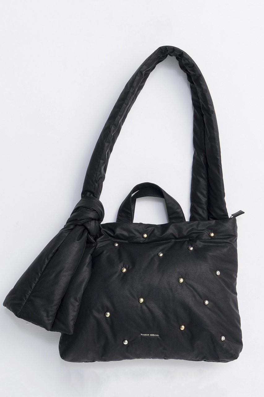 【メゾンスペシャル/MAISON SPECIAL】のStuds Double Knot Tote Bag/スタッズダブルノットトートバッグ 人気、トレンドファッション・服の通販 founy(ファニー) 　ファッション　Fashion　レディースファッション　Fashion for Women　バッグ　Bags　2025年　2025　2025-2026秋冬・A/W　Autumn/Winter 2025–26 AW25–26　ショルダー　Shoulder, Shoulder Strap　スタッズ　Studs, Metal Accents　ダブル　Double, Double-Breasted　ポケット　Pocket, Pocket Detail　リアル　Real, Realistic　リボン　Ribbon, Bow　A/W・秋冬　Autumn/Winter　 other-1|ID: prp329100004635335 ipo3291000000033383186