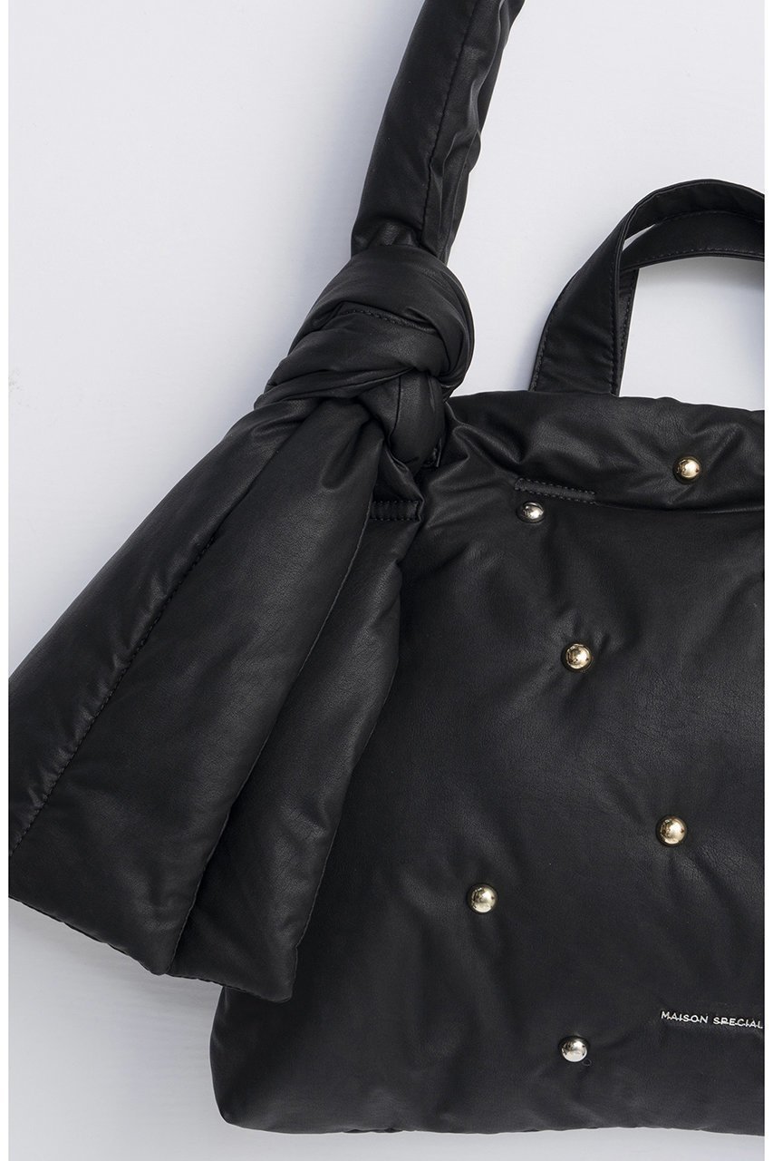 【メゾンスペシャル/MAISON SPECIAL】のStuds Double Knot Tote Bag/スタッズダブルノットトートバッグ 人気、トレンドファッション・服の通販 founy(ファニー) 　ファッション　Fashion　レディースファッション　Fashion for Women　バッグ　Bags　2025年　2025　2025-2026秋冬・A/W　Autumn/Winter 2025–26 AW25–26　ショルダー　Shoulder, Shoulder Strap　スタッズ　Studs, Metal Accents　ダブル　Double, Double-Breasted　ポケット　Pocket, Pocket Detail　リアル　Real, Realistic　リボン　Ribbon, Bow　A/W・秋冬　Autumn/Winter　other-3|ID: prp329100004635335 ipo3291000000033383189
