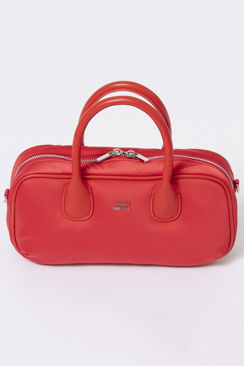 【メゾンスペシャル/MAISON SPECIAL】のNylon Boston Bag/ナイロンボストンバッグ インテリア・キッズ・メンズ・レディースファッション・服の通販 founy(ファニー) 　ファッション　Fashion　レディースファッション　Fashion for Women　バッグ　Bags　2025年　2025　2025-2026秋冬・A/W　Autumn/Winter 2025–26 AW25–26　サテン　Satin, Glossy Fabric　ショルダー　Shoulder, Shoulder Strap　トレンド　Trend, Trending Now　バランス　Balance, Style Balance　ボストン　Boston　ボストンバッグ　Boston Bag, Retro Bag　ミックス　Mix, Mixed Style　エレガント 上品　Elegant　定番　Standard, Basic Item　A/W・秋冬　Autumn/Winter　RED(レッド)|ID: prp329100004635337 ipo3291000000033383208