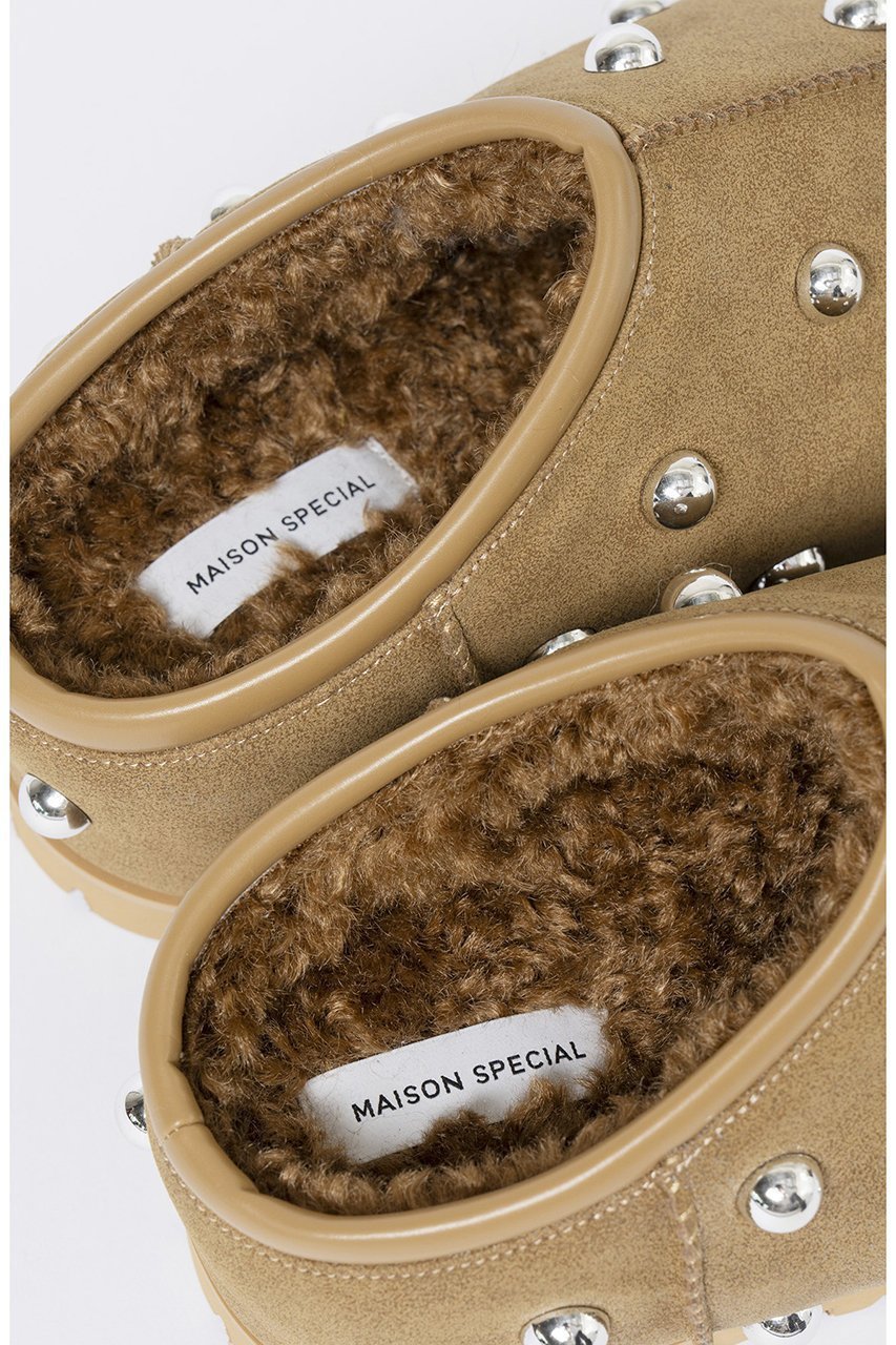 【メゾンスペシャル/MAISON SPECIAL】のStuds Mouton Sabot Shoes/スタッズムートンサボ 人気、トレンドファッション・服の通販 founy(ファニー) 　ファッション　Fashion　レディースファッション　Fashion for Women　2025年　2025　2025-2026秋冬・A/W　Autumn/Winter 2025–26 AW25–26　なめらか　Smooth, Silky Texture　サンダル　Sandals, Summer Shoes　ショート　Short, Short Length　スタッズ　Studs, Metal Accents　トレンド　Trend, Trending Now　今季　This Season, Current Season　厚底　Platform Shoes　A/W・秋冬　Autumn/Winter　other-2|ID: prp329100004635346 ipo3291000000033383280