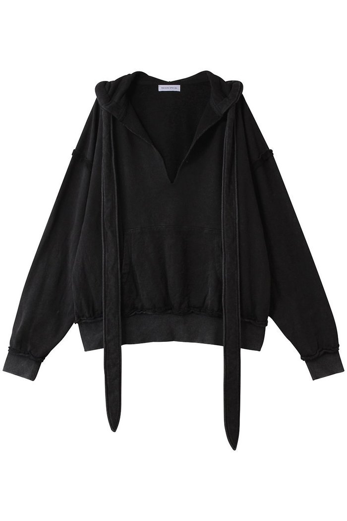【メゾンスペシャル/MAISON SPECIAL】のSlit Ribbon Hoodie/スリットリボンフーディ インテリア・キッズ・メンズ・レディースファッション・服の通販 founy(ファニー) https://founy.com/ ファッション Fashion レディースファッション Fashion for Women トップス・カットソー Cut & Sew Tops シャツ・ブラウス・オフィスカジュアル Elegant Blouses & Button-Ups レディースパーカー・カジュアルフーディー Casual Hoodies & Sweatshirts ロングTシャツ・Tシャツ Longline T-Shirts & Tees スウェット・クルーネックトップス Sweatshirts & Crewnecks / Relaxed Fit Sweat Tops カットソー・ベーシックTシャツ Cut-and-Sewn Tops / Stretch Tees & Basics おすすめ Recommended / Our Picks インナー Innerwear スリット Slit, Slit Detail フロント Front, Front Design リボン Ribbon, Bow ロング Long, Long-Length ヴィンテージ Vintage Style |ID: prp329100004635349 ipo3291000000035784668