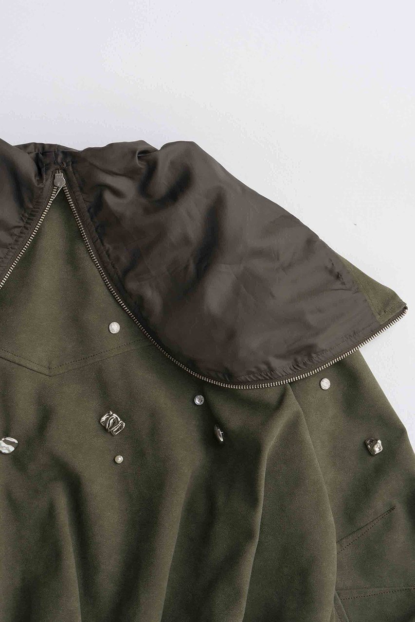 【メゾンスペシャル/MAISON SPECIAL】のVegan Leather Bijou Hoodie/ヴィーガンレザービジューパーカー 人気、トレンドファッション・服の通販 founy(ファニー) 　ファッション　Fashion　レディースファッション　Fashion for Women　アウター　Coat / Outerwear Collection　レディースジャケット・軽アウター　Jackets　ブルゾンジャケット・スポーティアウター　Blouson Jackets　2025年　2025　2025-2026秋冬・A/W　Autumn/Winter 2025–26 AW25–26　おすすめ　Recommended / Our Picks　インナー　Innerwear　ジャケット　Jacket, Outerwear　スペシャル　Special, Limited Edition　セットアップ　Set-Up, Coordinated Outfit　ビジュー　Bijou, Jewel-like Accent　ブルゾン　Blouson, Bomber Jacket　定番　Standard, Basic Item　A/W・秋冬　Autumn/Winter　other-5|ID: prp329100004635350 ipo3291000000033383316