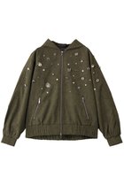 【メゾンスペシャル/MAISON SPECIAL】のfaux Leather Bijou Hoodie/フェイクレザービジューパーカー KHK(カーキ)|ID: prp329100004635350 ipo3291000000035784681