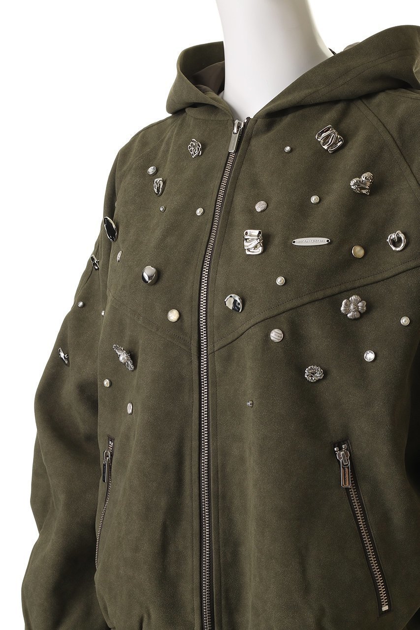 【メゾンスペシャル/MAISON SPECIAL】のfaux Leather Bijou Hoodie/フェイクレザービジューパーカー 人気、トレンドファッション・服の通販 founy(ファニー) 　ファッション　Fashion　レディースファッション　Fashion for Women　アウター　Coat / Outerwear Collection　レディースジャケット・軽アウター　Jackets　ブルゾンジャケット・スポーティアウター　Blouson Jackets　おすすめ　Recommended / Our Picks　インナー　Innerwear　ジャケット　Jacket, Outerwear　スペシャル　Special, Limited Edition　セットアップ　Set-Up, Coordinated Outfit　ビジュー　Bijou, Jewel-like Accent　フェイクレザー　Faux Leather, PU Leather　ブルゾン　Blouson, Bomber Jacket　定番　Standard, Basic Item　other-5|ID: prp329100004635350 ipo3291000000035784685