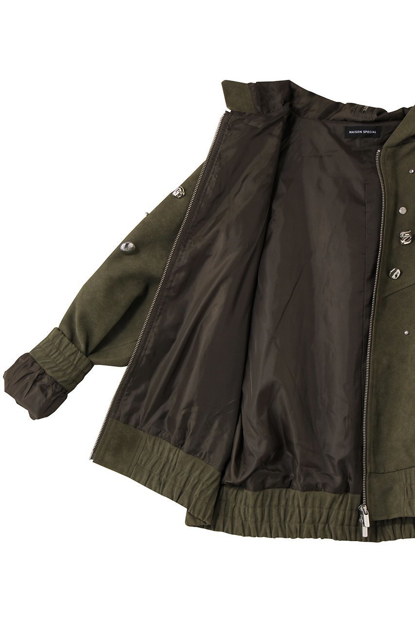 【メゾンスペシャル/MAISON SPECIAL】のfaux Leather Bijou Hoodie/フェイクレザービジューパーカー 人気、トレンドファッション・服の通販 founy(ファニー) 　ファッション　Fashion　レディースファッション　Fashion for Women　アウター　Coat / Outerwear Collection　レディースジャケット・軽アウター　Jackets　ブルゾンジャケット・スポーティアウター　Blouson Jackets　おすすめ　Recommended / Our Picks　インナー　Innerwear　ジャケット　Jacket, Outerwear　スペシャル　Special, Limited Edition　セットアップ　Set-Up, Coordinated Outfit　ビジュー　Bijou, Jewel-like Accent　フェイクレザー　Faux Leather, PU Leather　ブルゾン　Blouson, Bomber Jacket　定番　Standard, Basic Item　other-6|ID: prp329100004635350 ipo3291000000035784686